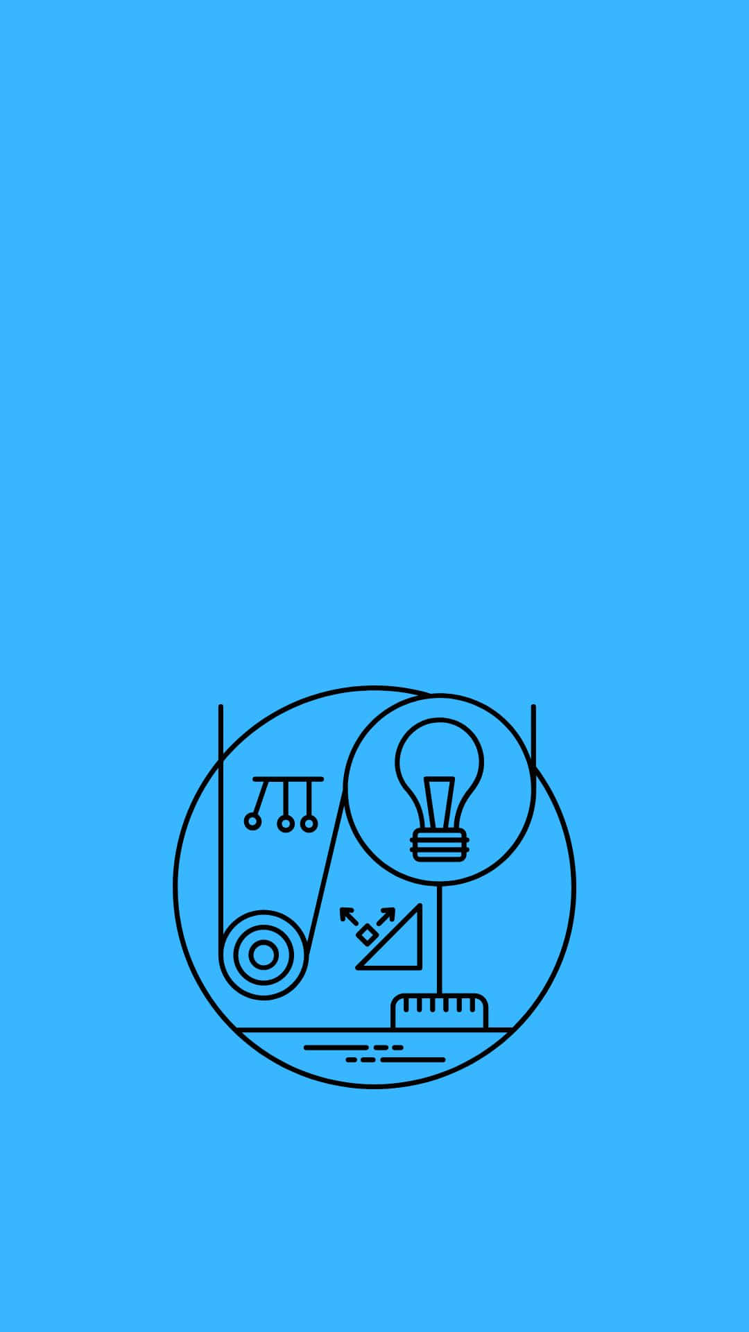 physics symbols, lightbulb, circle, Full HD Phone Wallpaper