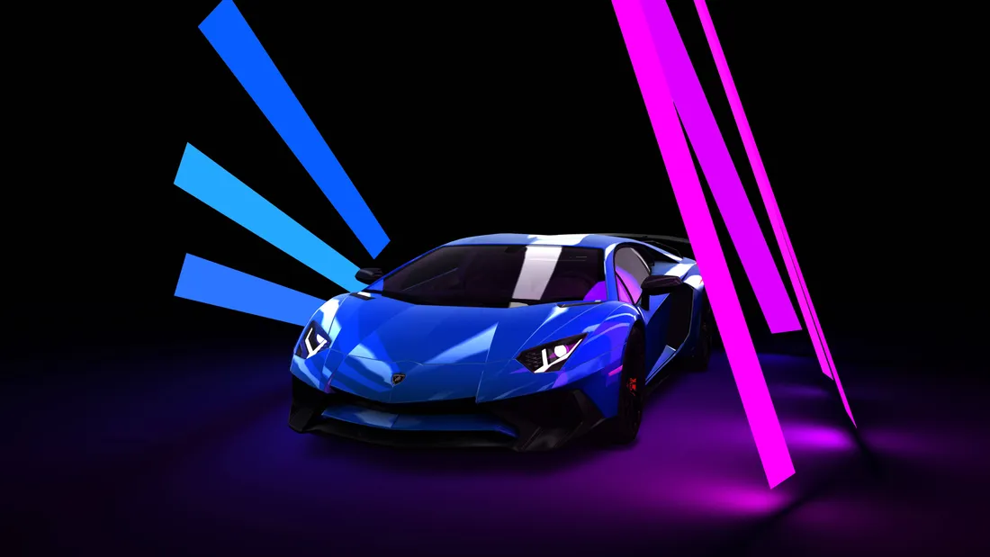 Blue Sports Car