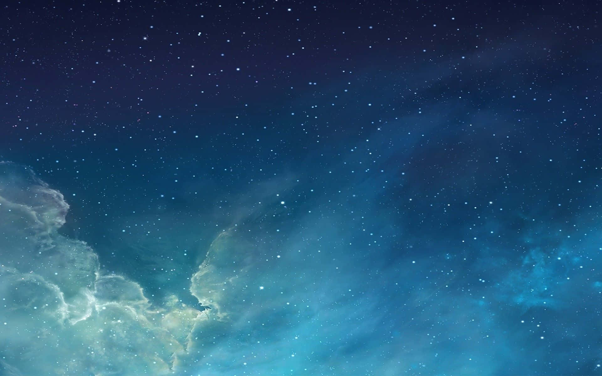 Blue Stars, starry night sky, glowing blue, Full HD Desktop Wallpaper