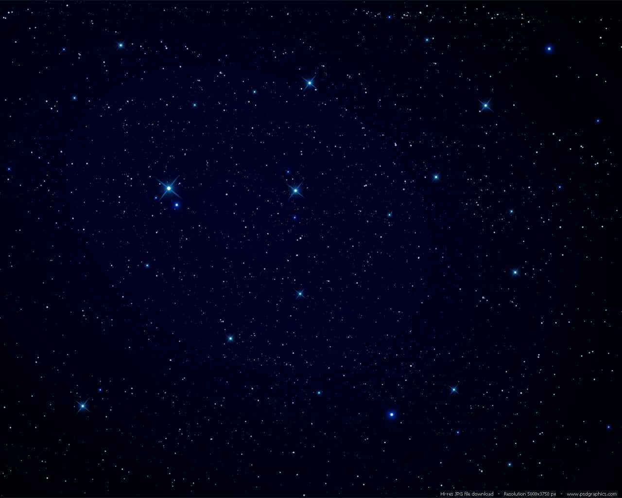 Blue Stars, deep blue night sky, twinkling stars, HD Desktop Wallpaper