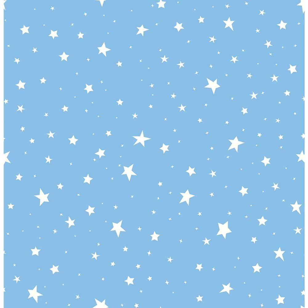 Blue Stars, soft blue background, white stars, SD Desktop Wallpaper