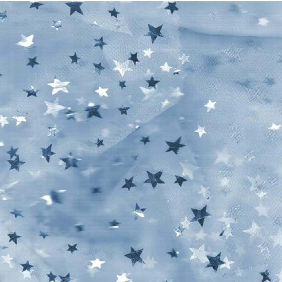 blue stars, soft blue fabric, silver star-shaped sequins, SD Desktop Wallpaper