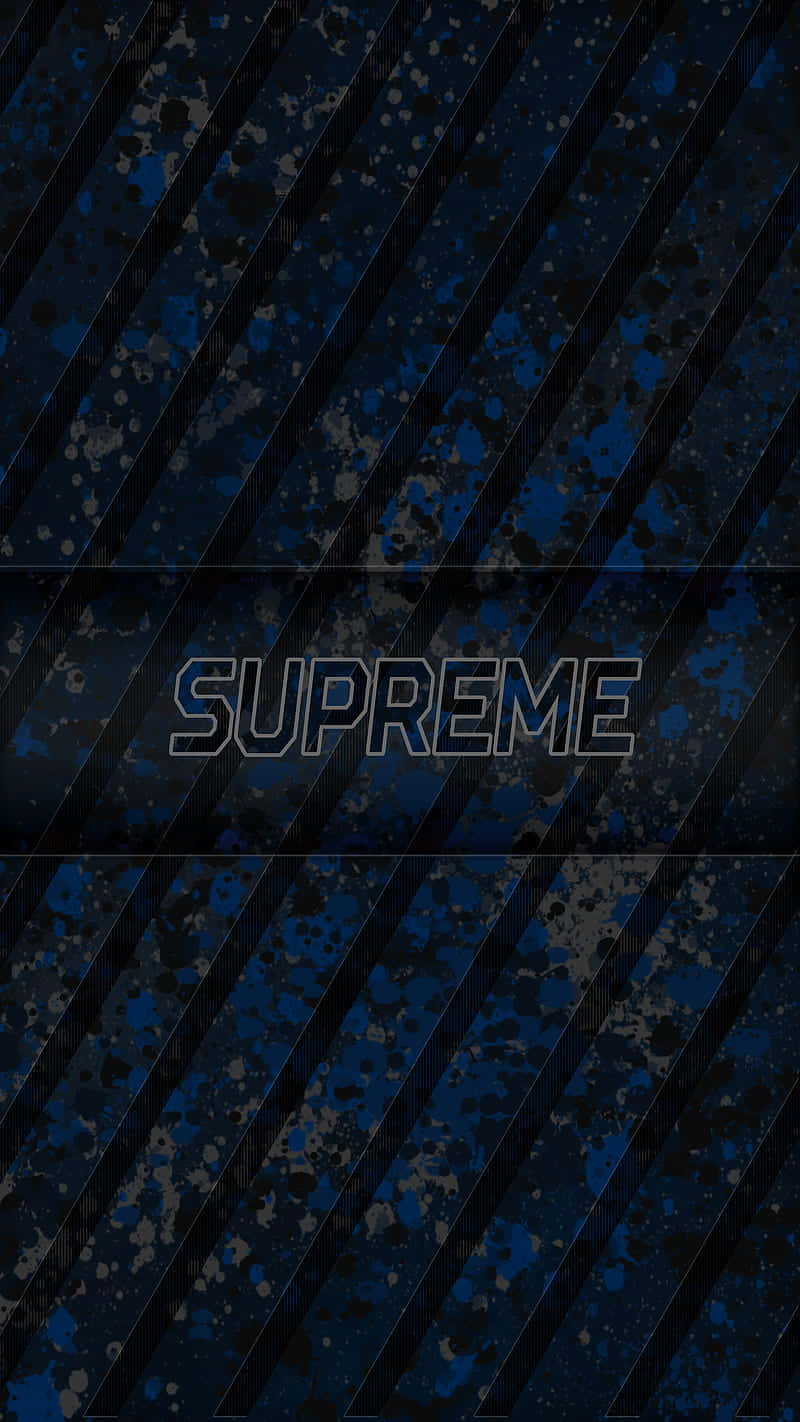 Blue Supreme, supreme, metallic lettering, HD Phone Wallpaper