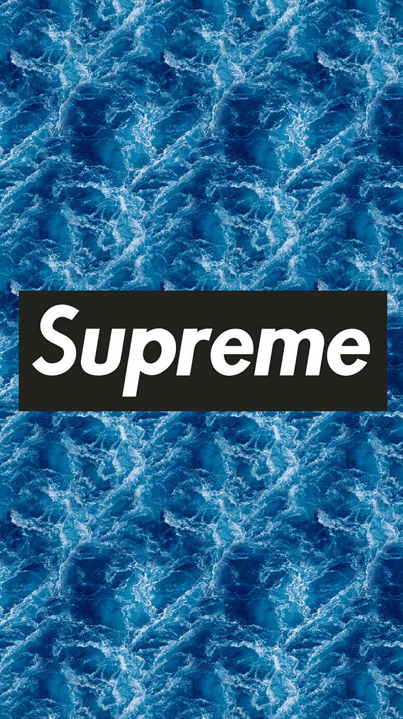 Blue Supreme, Supreme, blue ocean wave, HD Phone Wallpaper