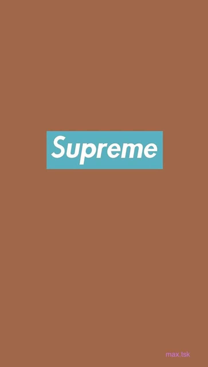 Blue Supreme, light blue rectangle, white bold font, HD Phone Wallpaper