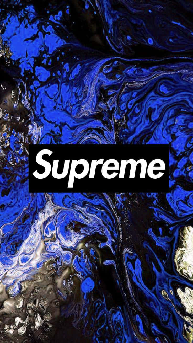 Blue Supreme, Supreme, vibrant blue, HD Phone Wallpaper