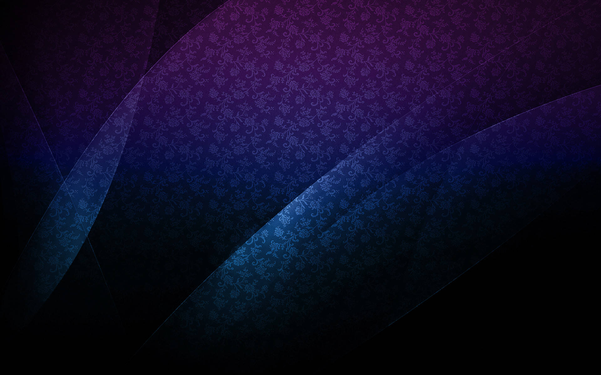 blue texture, plant patterns, purple and blue gradients, Full HD Desktop Wallpaper