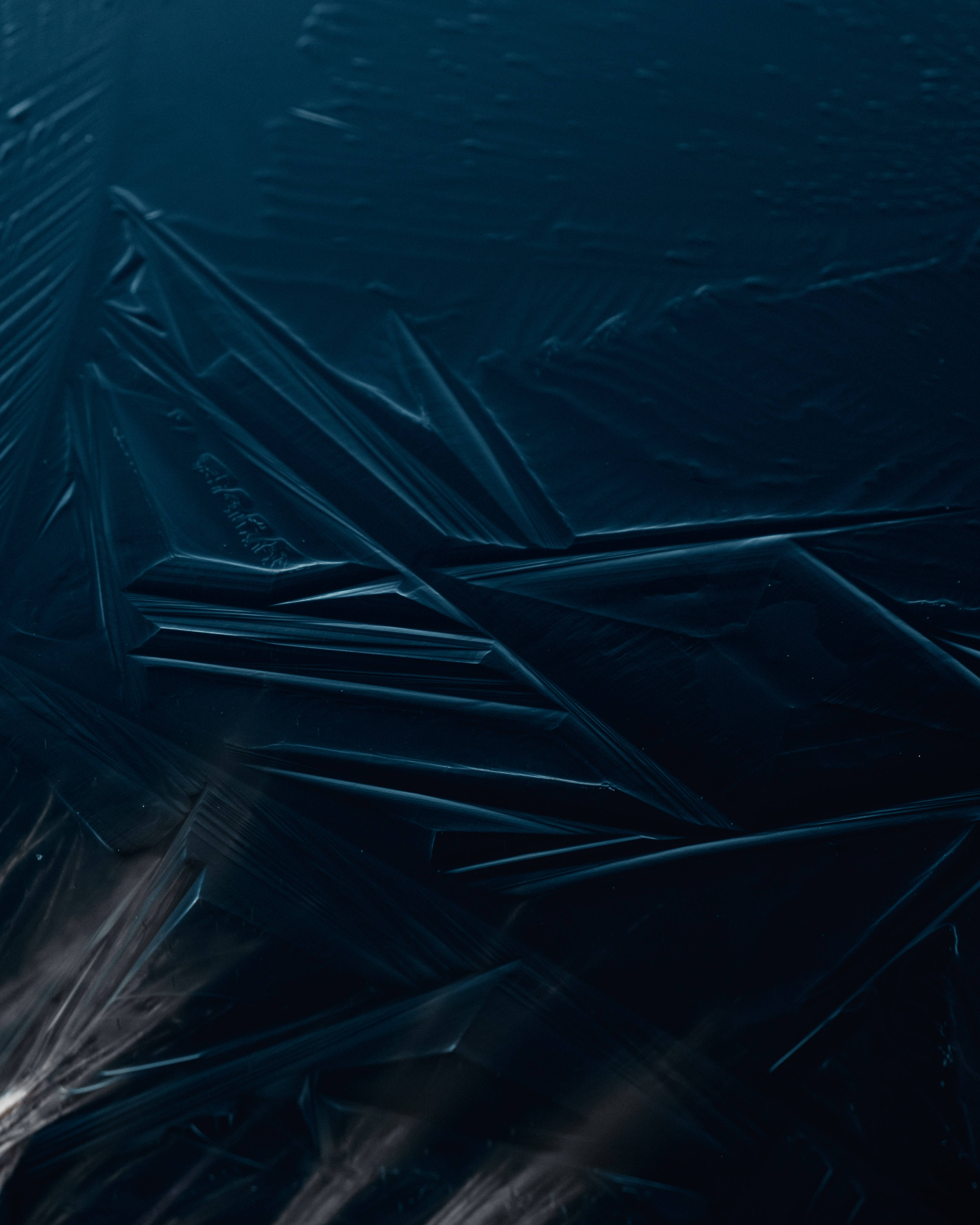 dark blue, frost patterns, geometric crystals, 4K Phone Wallpaper