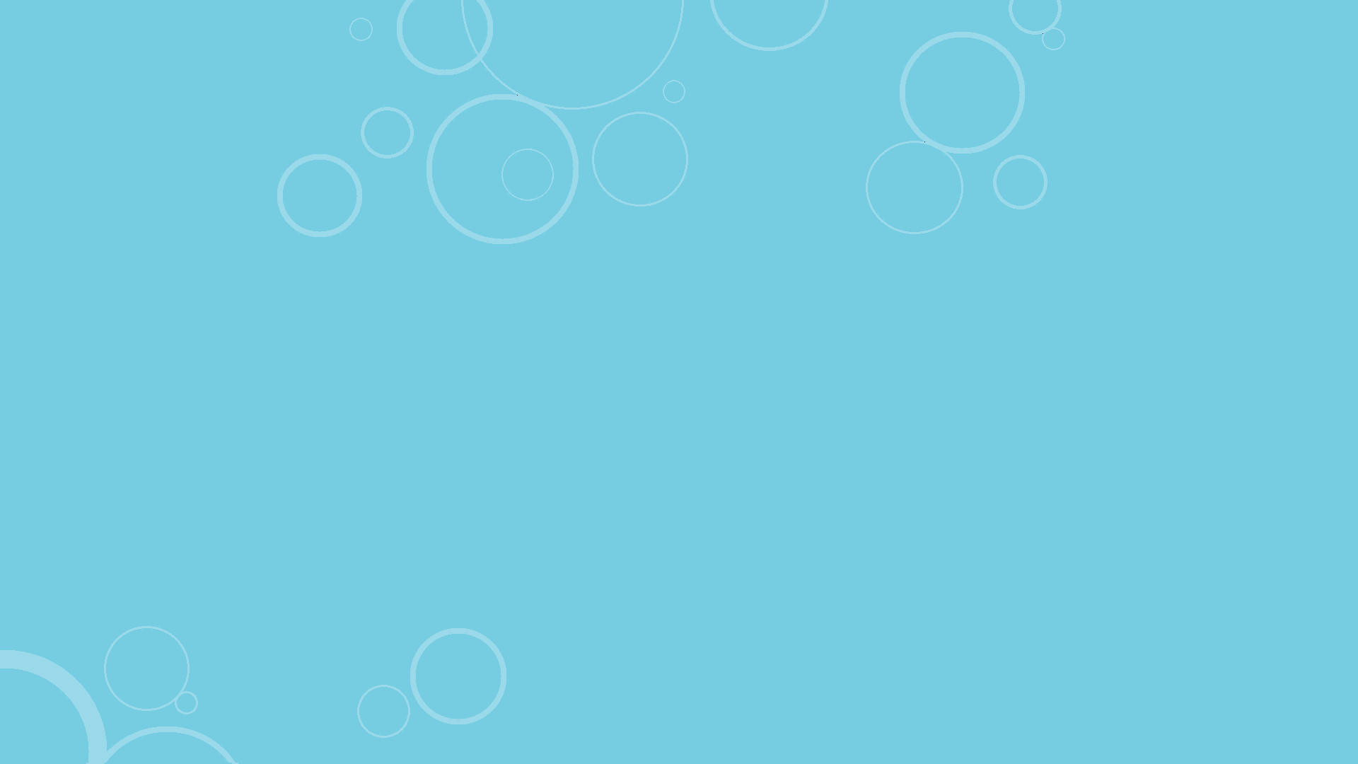 light blue, white outlined circles, minimalist bubble pattern, Full HD Desktop Wallpaper