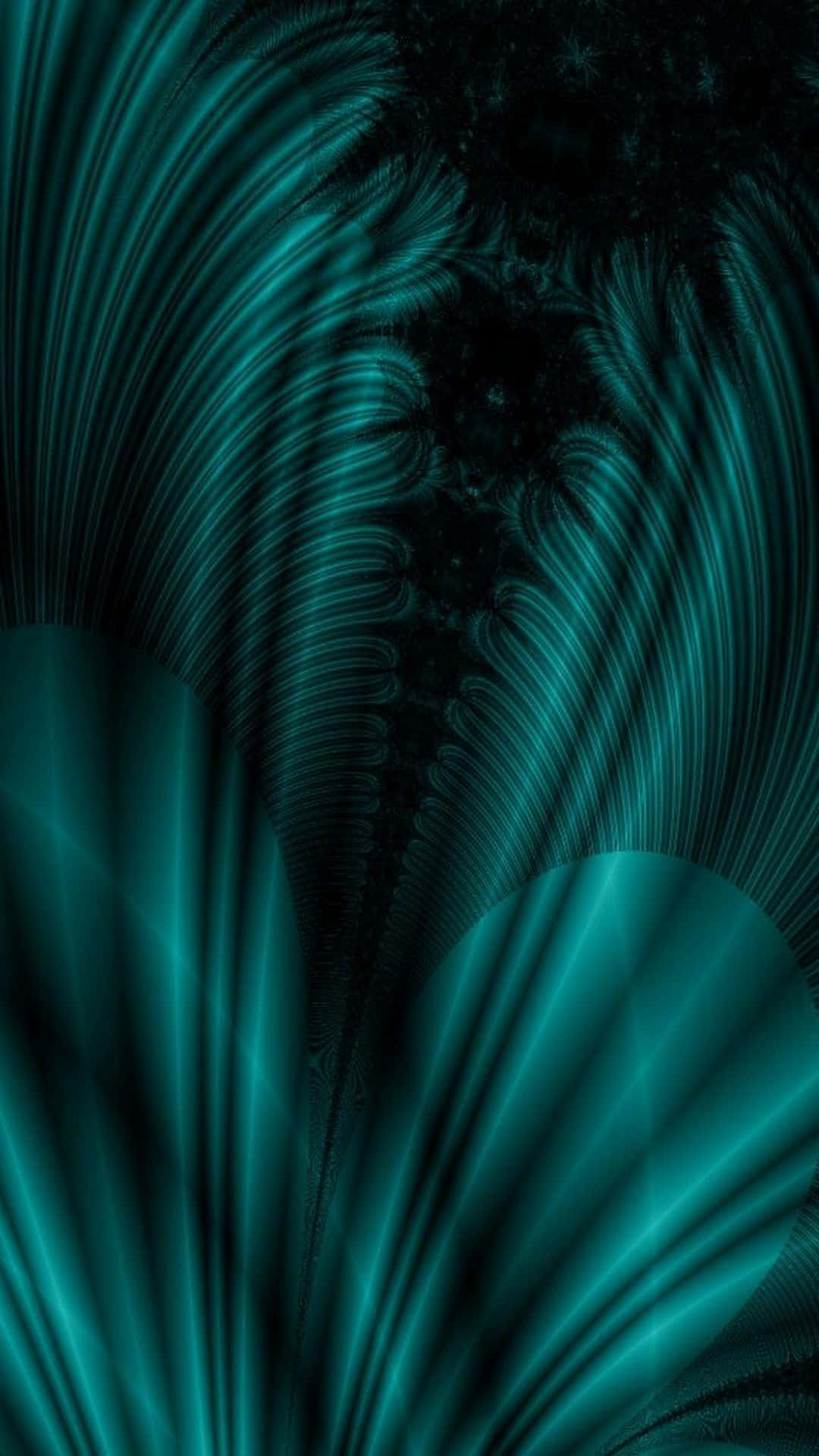 Dark Teal Spirals, vibrant teal, fractal patterns, Full HD Phone Wallpaper