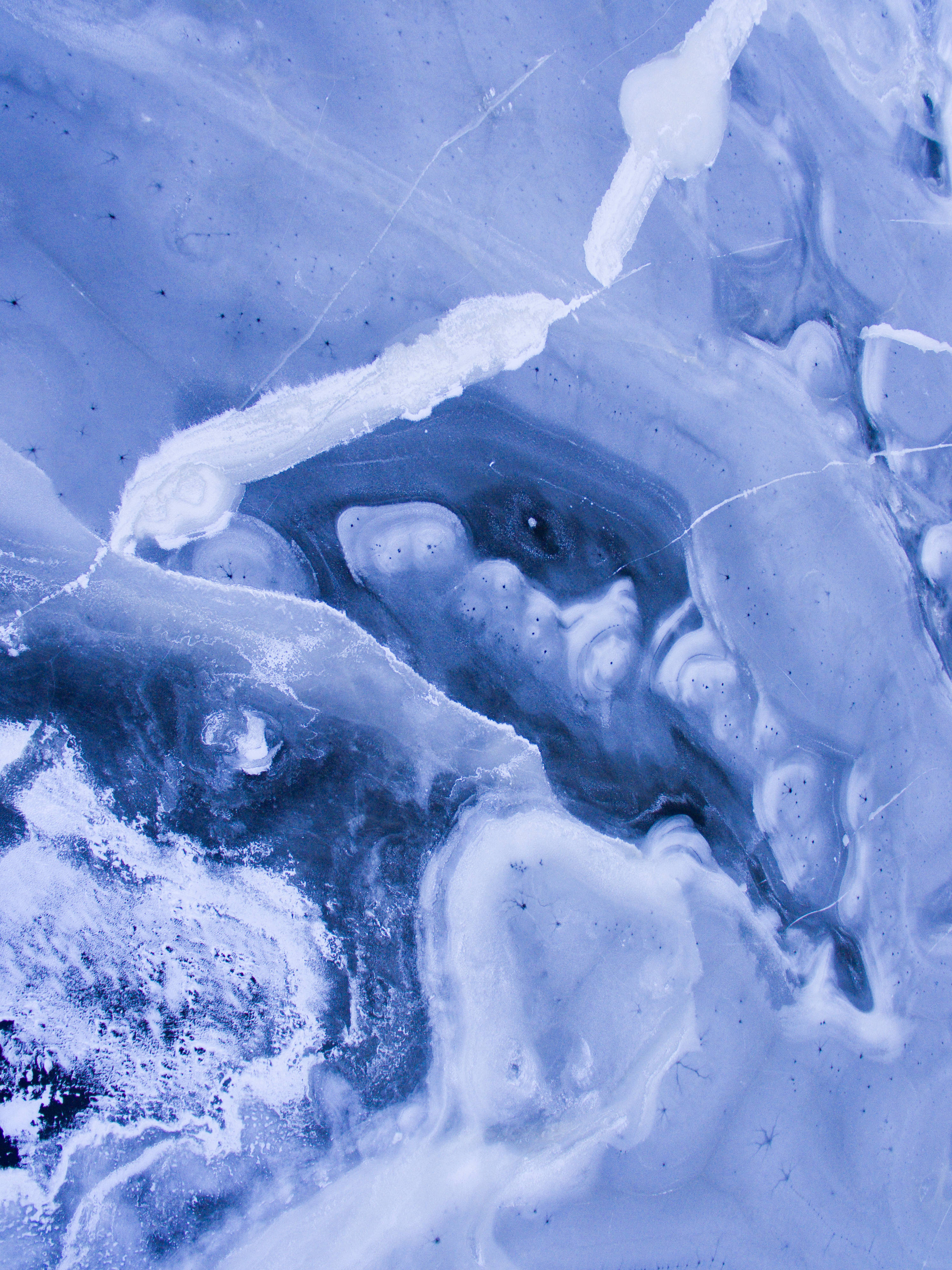 blue abstract painting, Gradients of Turquoise and Blue, frozen water, 4K Phone Wallpaper