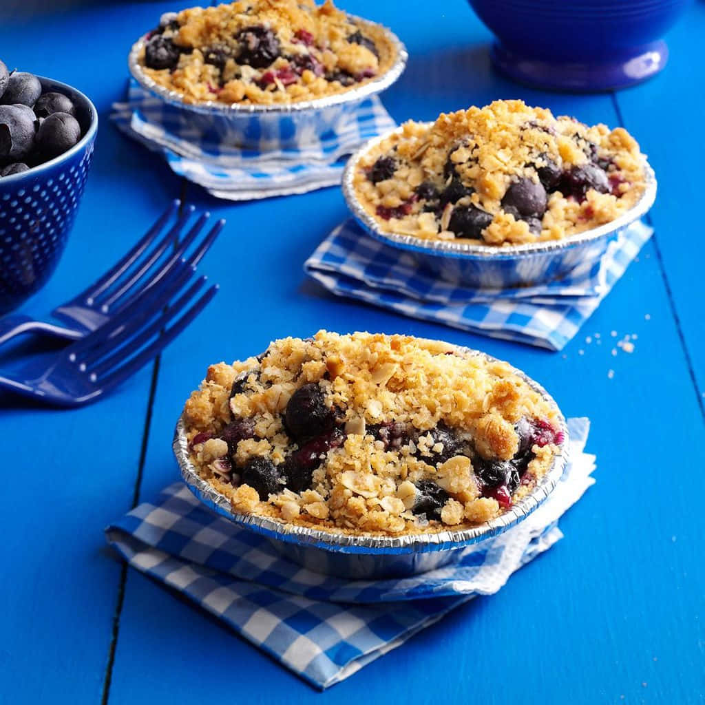 Blueberries Tart, crusty streusel topping, blueberry crumble pies, SD Desktop Wallpaper