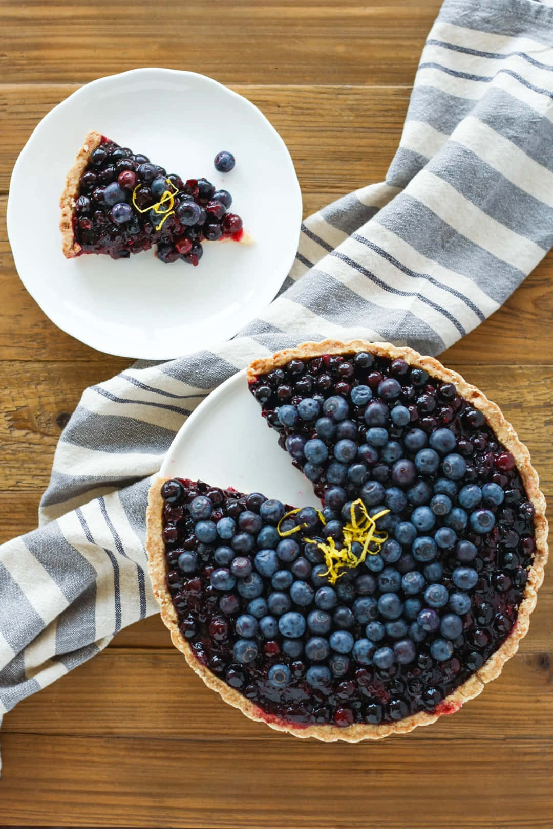 Blueberries Tart, rustic blueberry tart, lemon zest, HD Phone Wallpaper