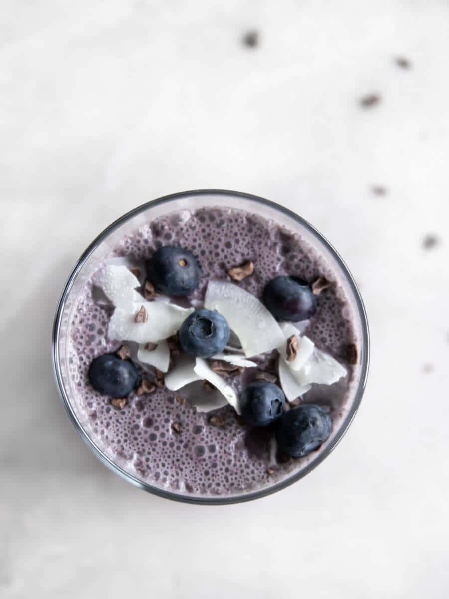 blueberry smoothie, purple smoothie, glass, SD Phone Wallpaper