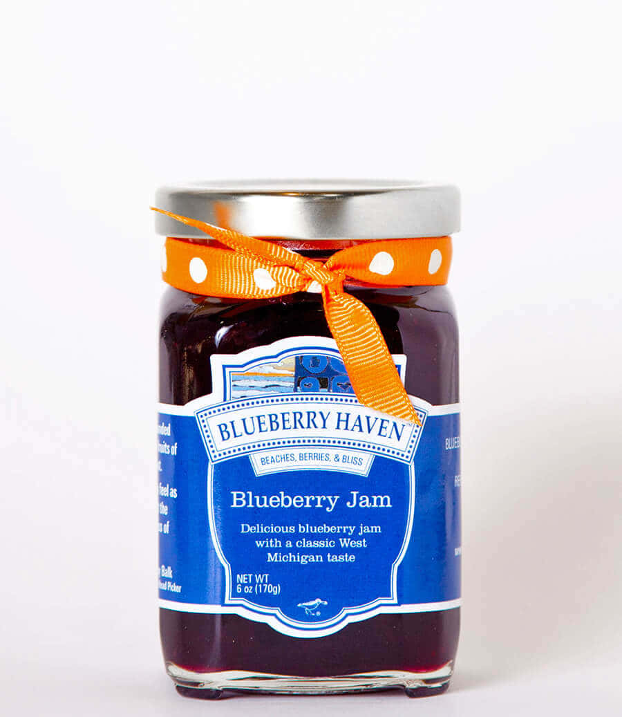 Blueberry Jam, glass jar, blue label, SD Phone Wallpaper