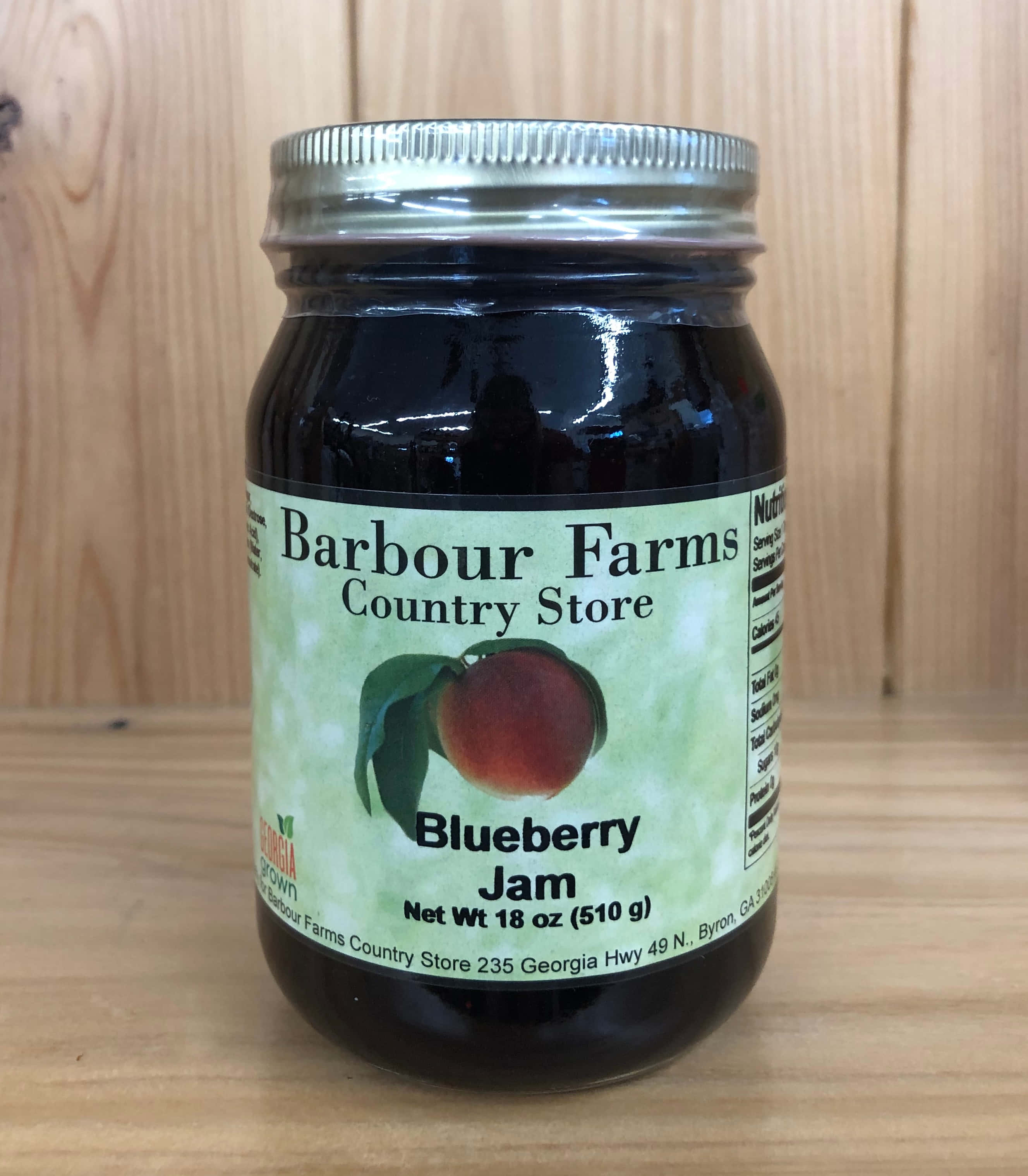 Blueberry Jam, glass jar, silver lid, 2K Phone Wallpaper