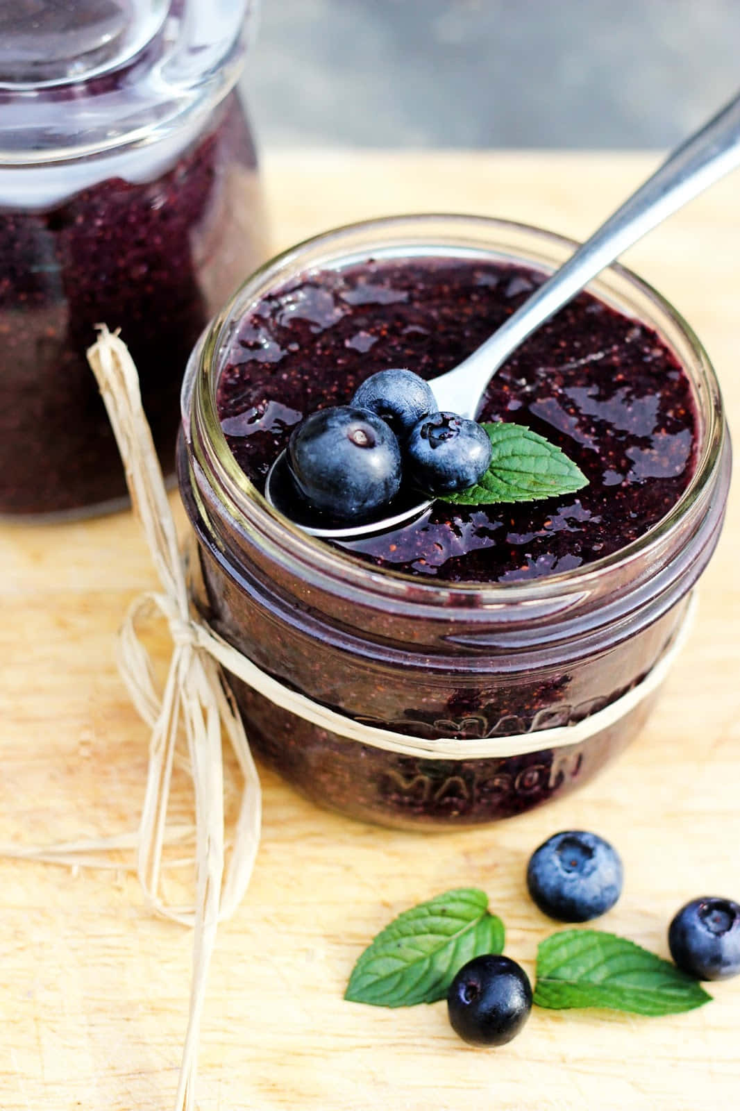 Blueberry Jam, glass jar, dark blueberry jam, HD Phone Wallpaper