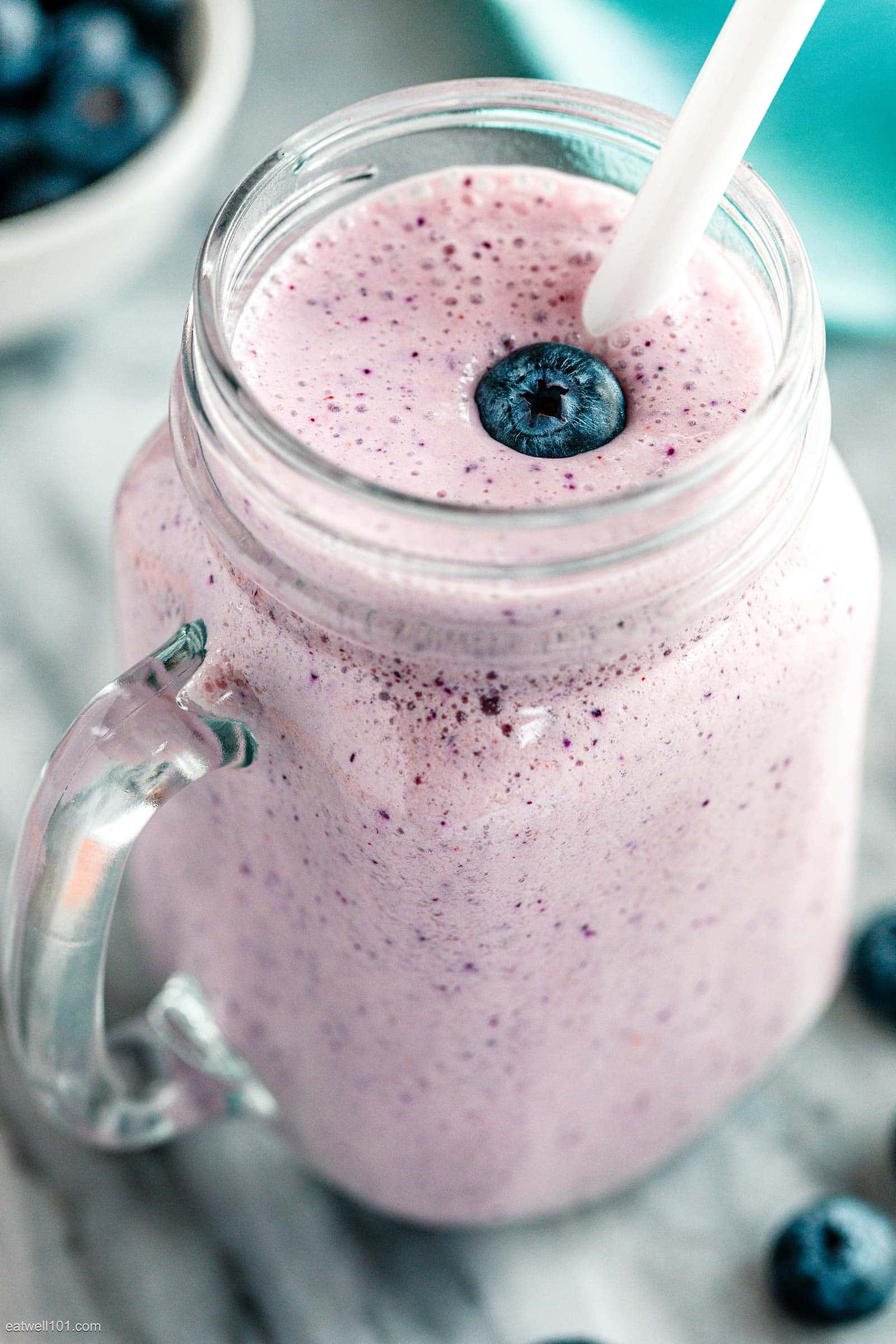 blueberry smoothie, glass mason jar, fresh blueberry, Full HD Phone Wallpaper