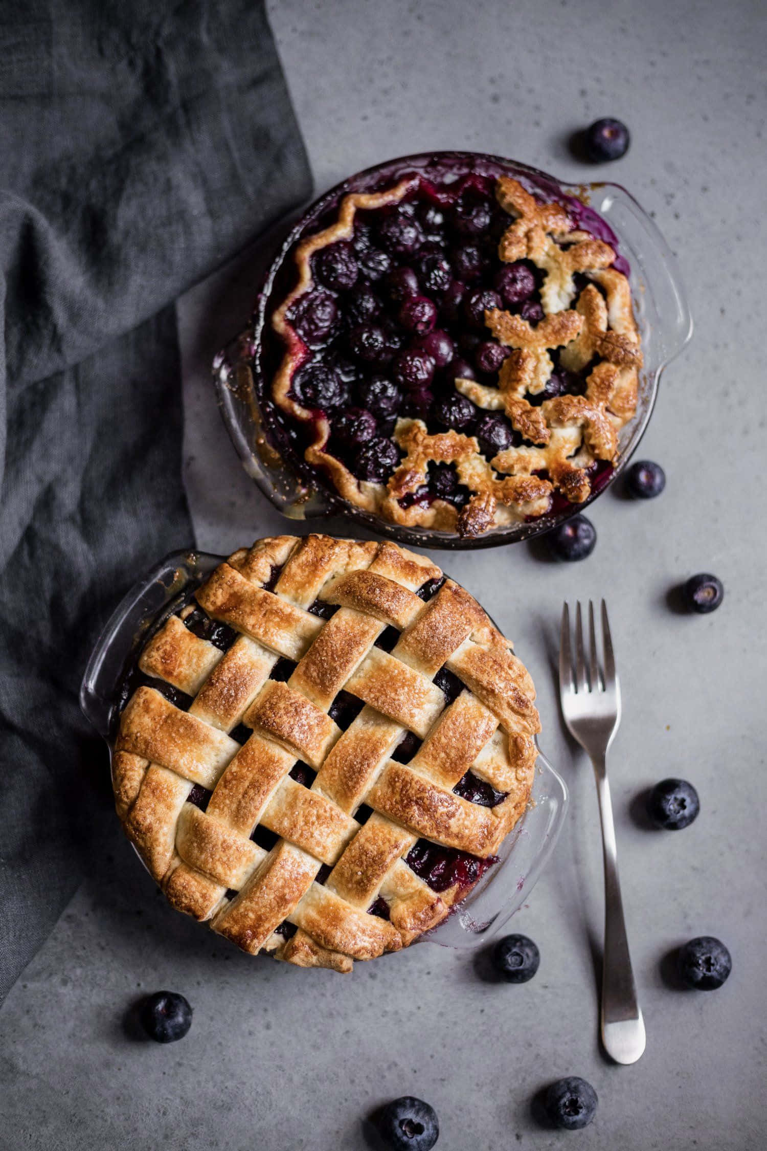 blueberry pie, lattice crust, crimped edges, Full HD Phone Wallpaper