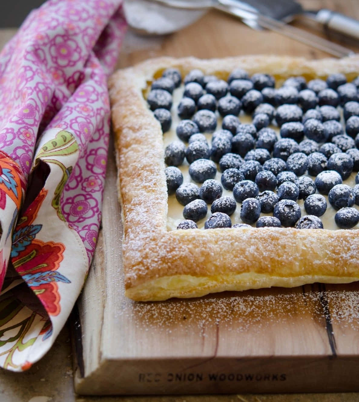 blueberry tart, golden puff pastry, fresh blueberries, HD Phone Wallpaper