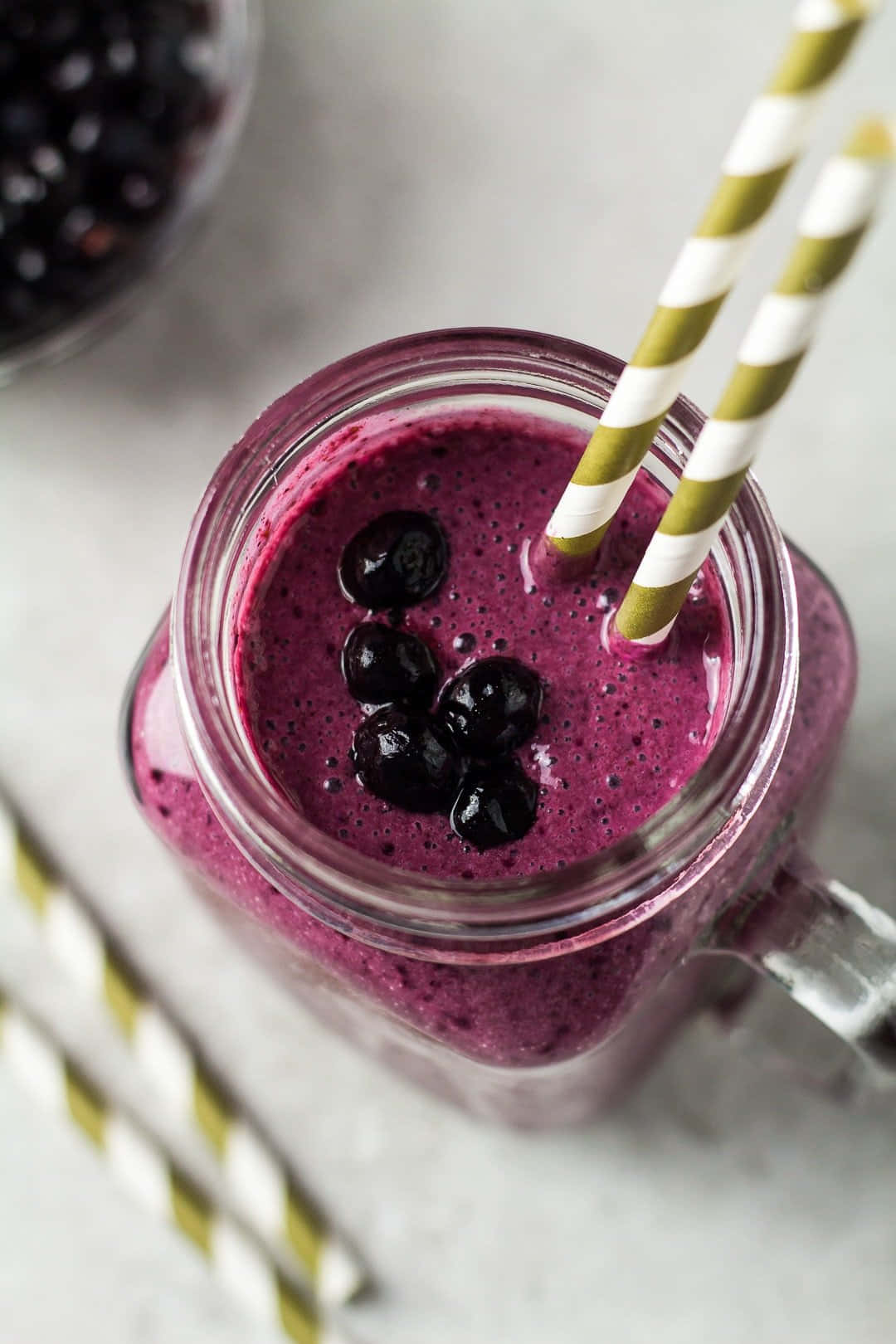 Blueberry Smoothie, vibrant purple, glass jar, HD Phone Wallpaper