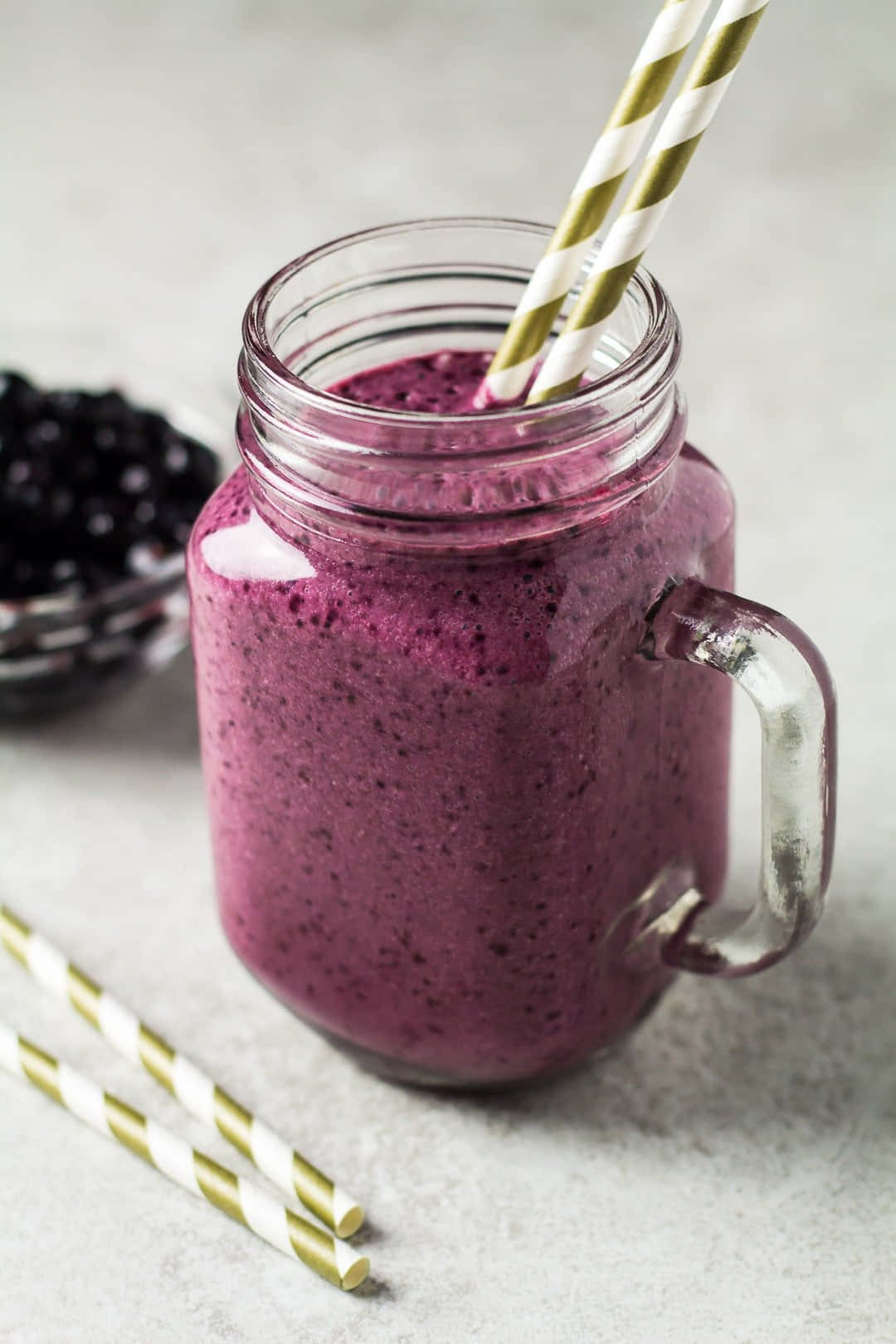 blueberry smoothie, vibrant purple smoothie, glass mason jar, HD Phone Wallpaper