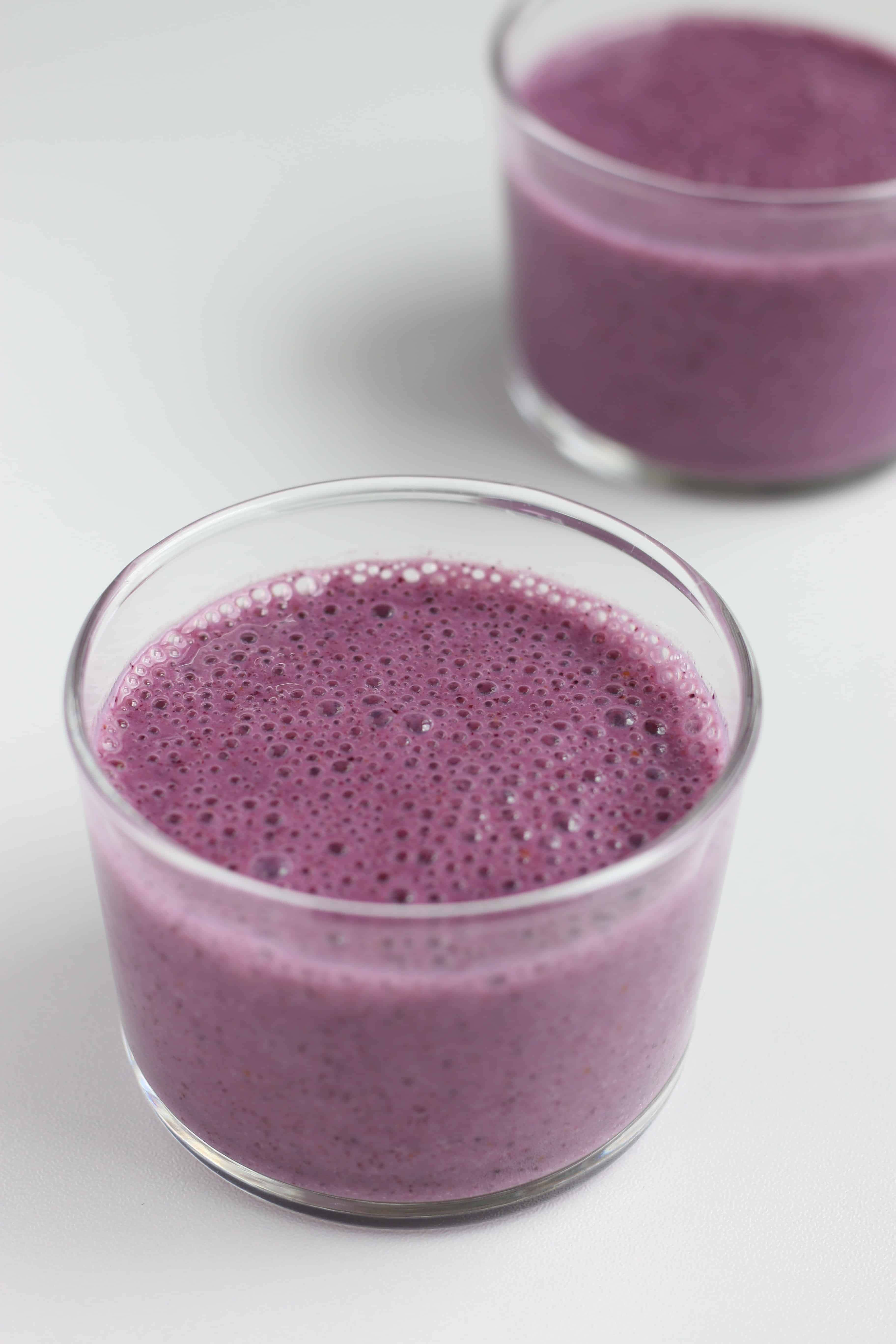 blueberry smoothie, vibrant purple smoothie, clear glasses, 5K Phone Wallpaper