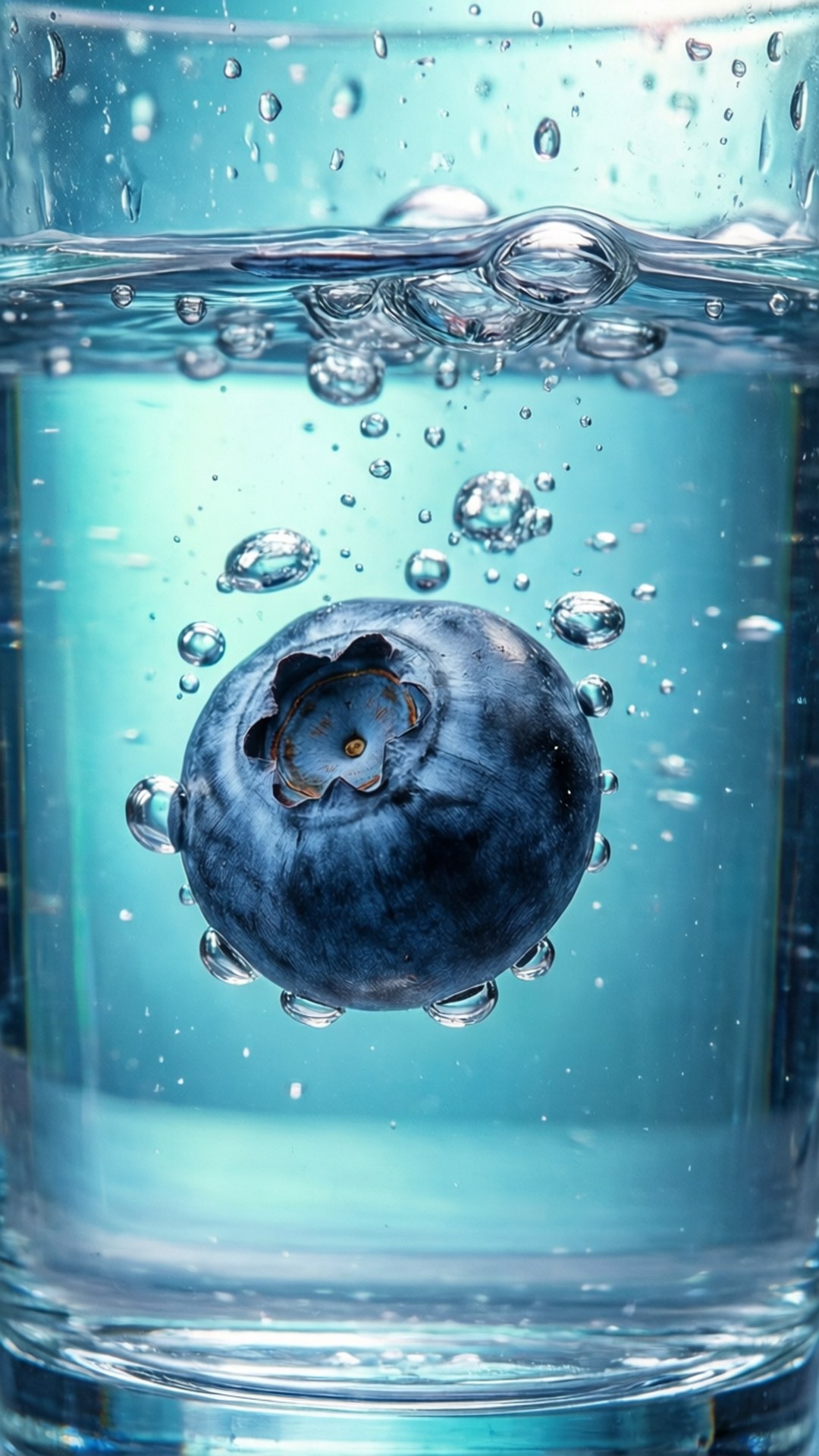 blueberry, water, glass, Full HD Phone Wallpaper