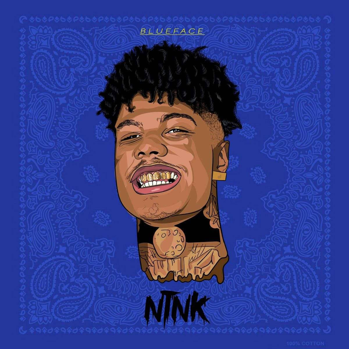 Blueface, gold teeth, bandana, SD Desktop Wallpaper