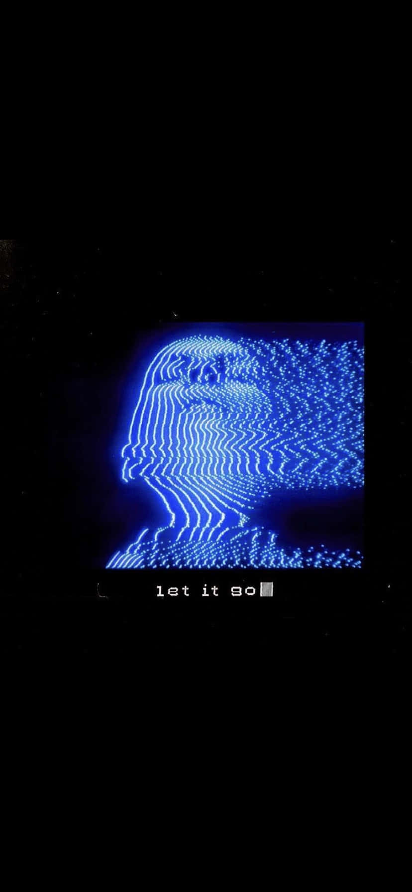 Blue Digital Face, Y2 K Aesthetic, glowing blue digital silhouette, HD Phone Wallpaper