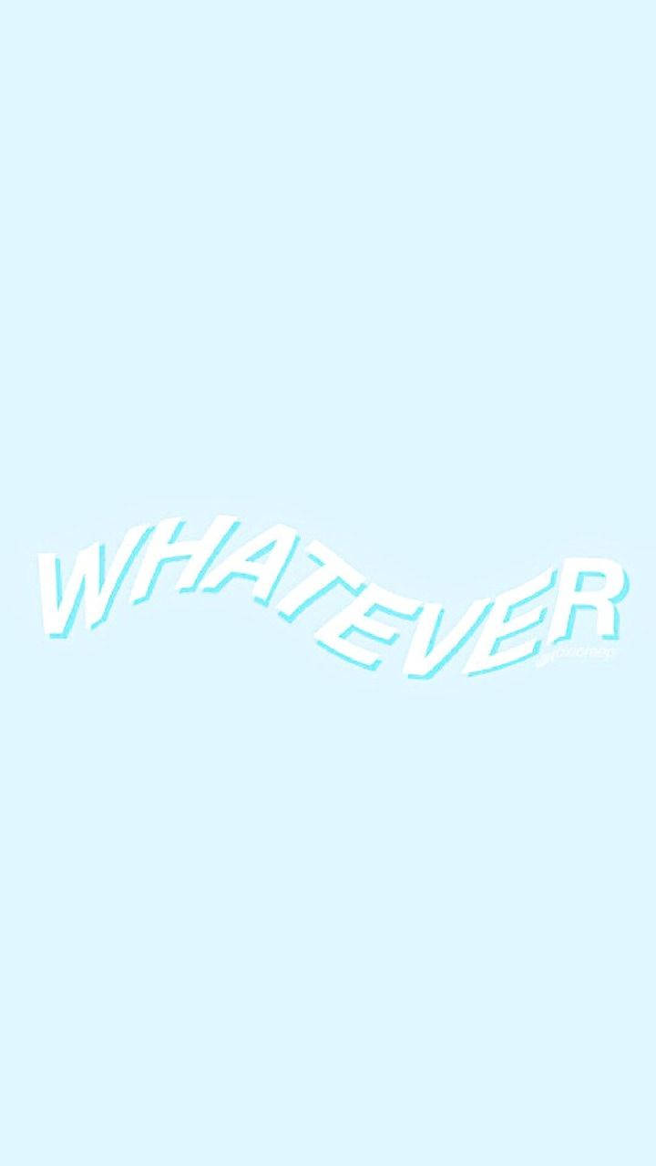 light blue aesthetic, pastel blue background, bold white letters, HD Phone Wallpaper