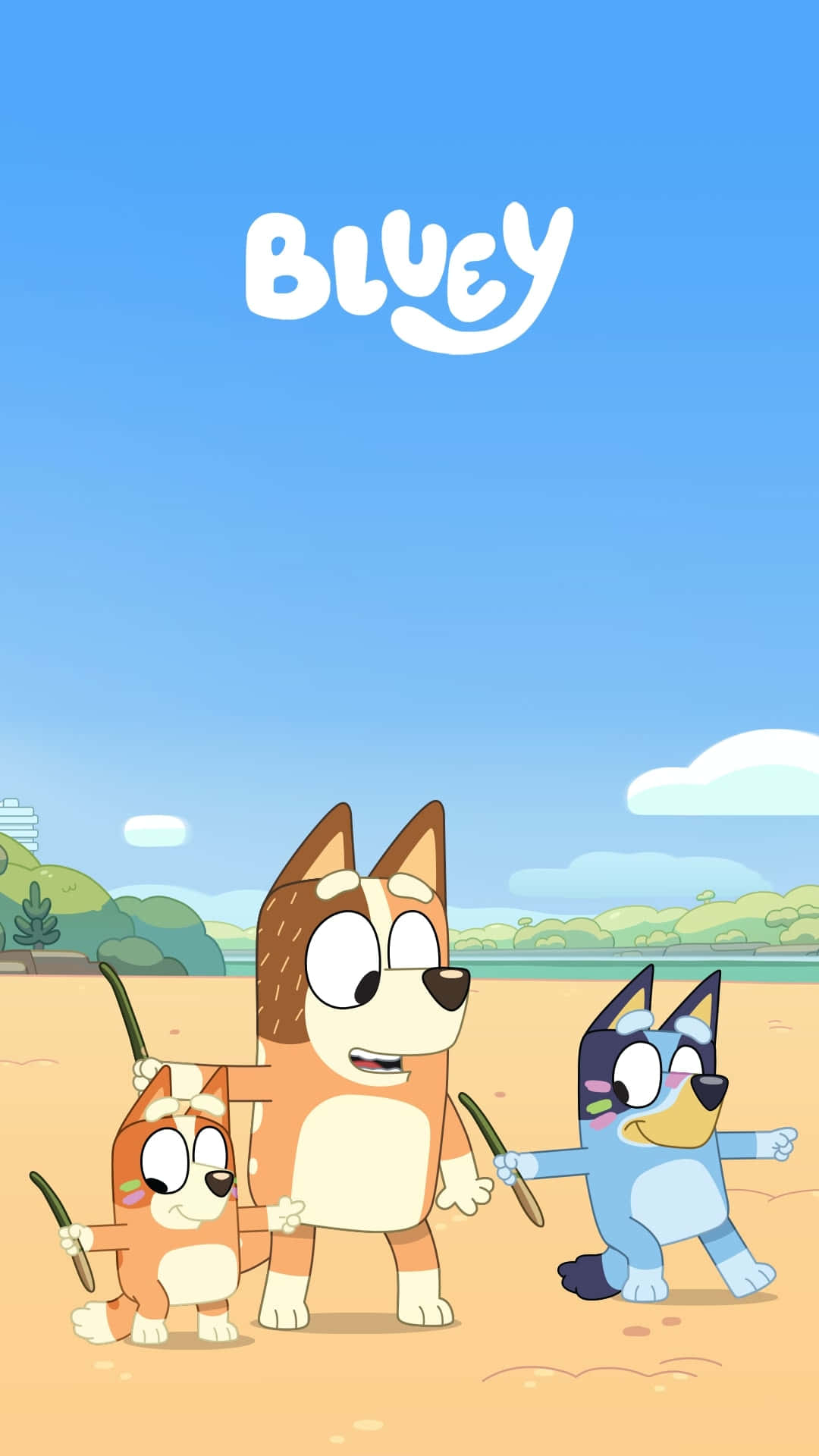 Bluey, beach, sunny beach, Full HD Phone Wallpaper