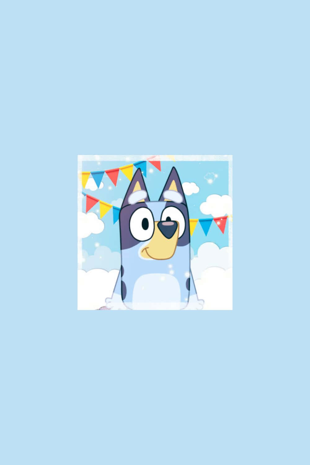 Bluey, blue cartoon dog, big eyes, HD Phone Wallpaper
