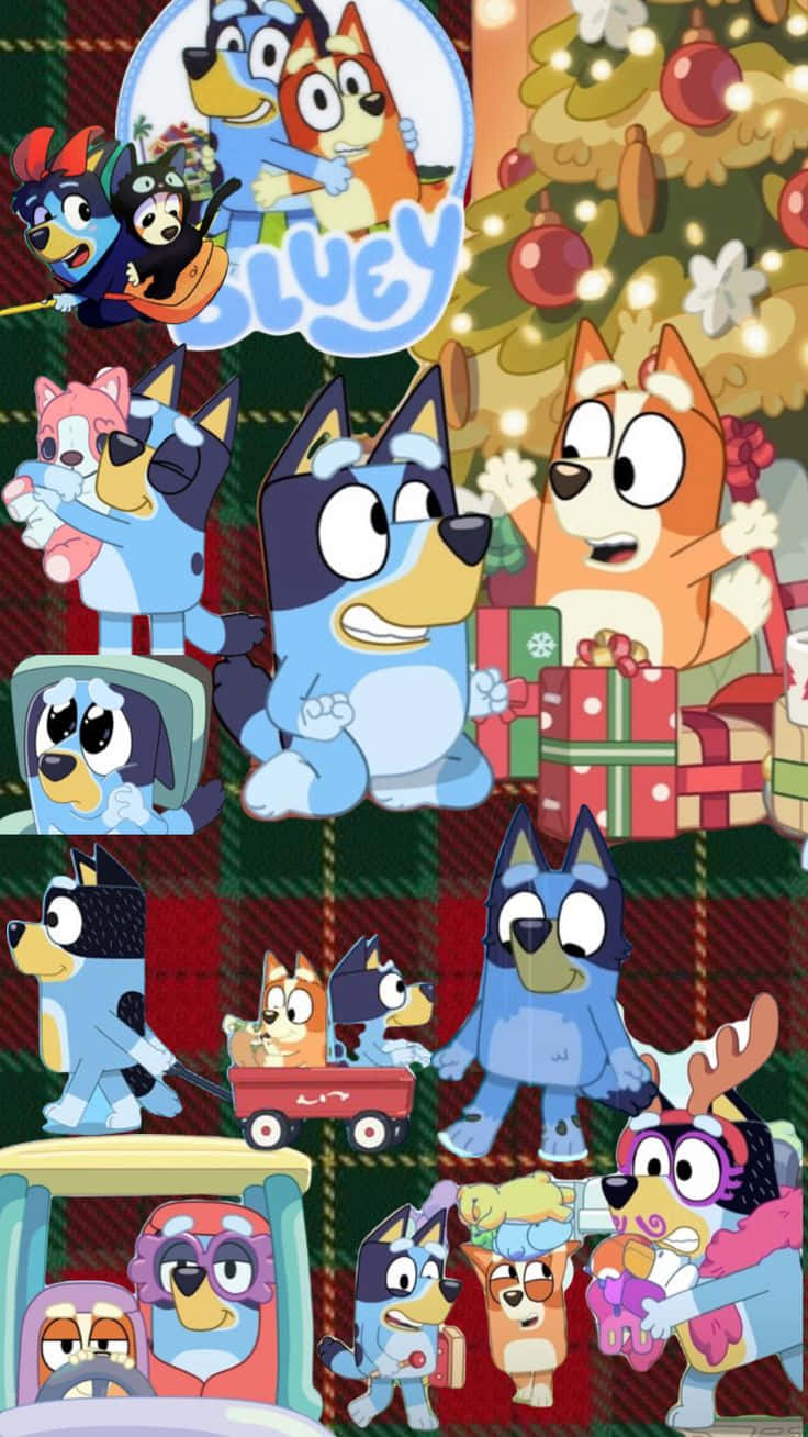 Bluey, Christmas, reindeer, HD Phone Wallpaper