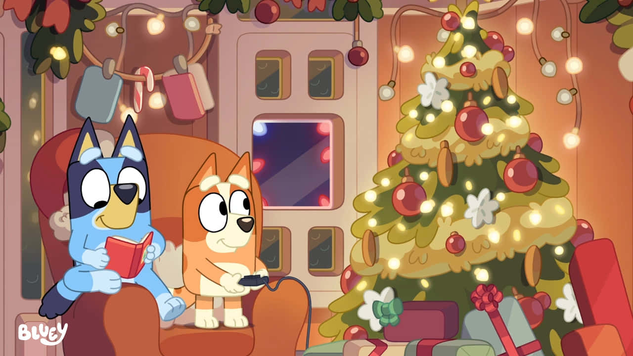 Bluey, Christmas Eve, gaming session, HD Desktop Wallpaper