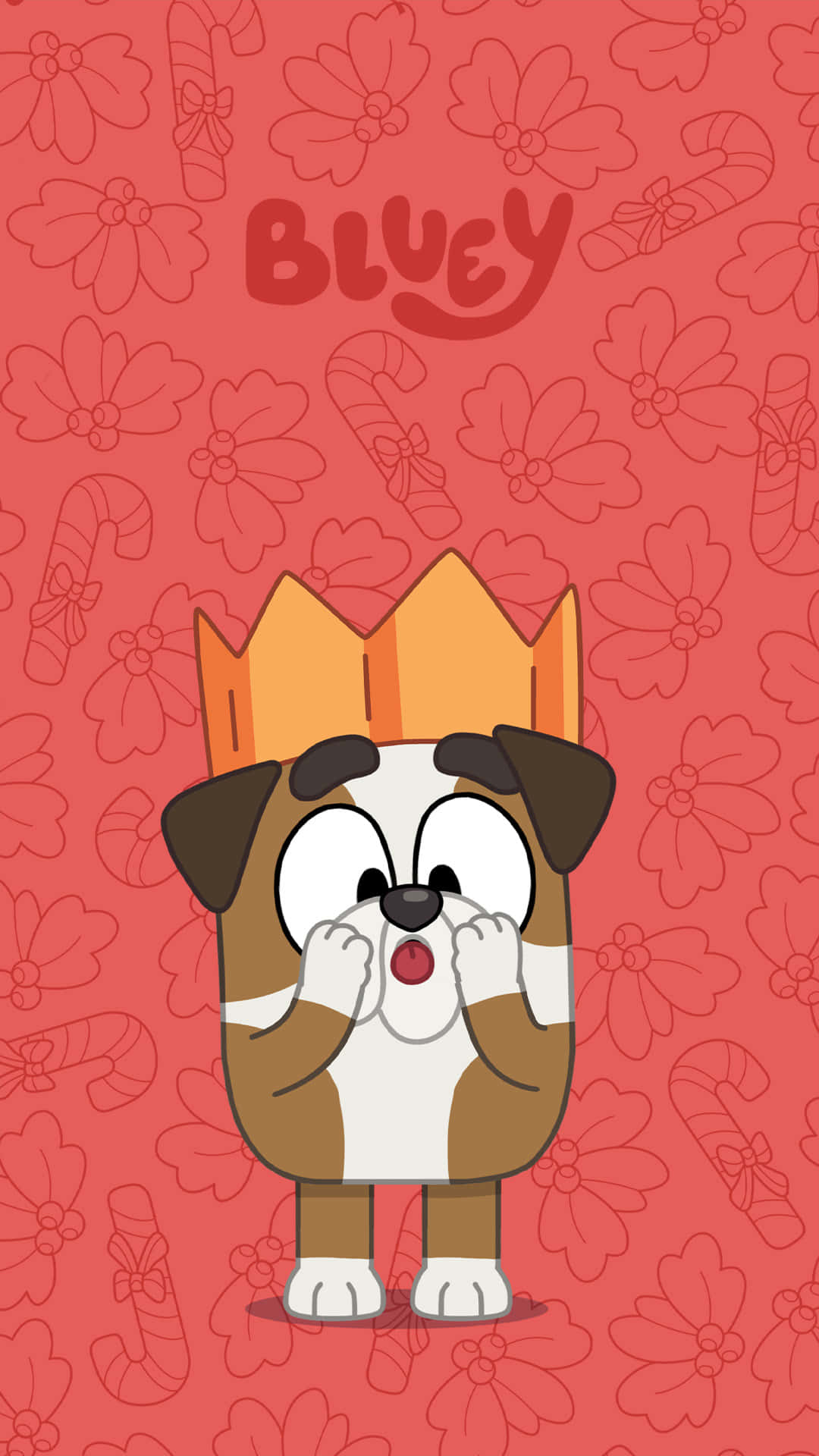 Bluey, paper crown, orange crown, Full HD Phone Wallpaper