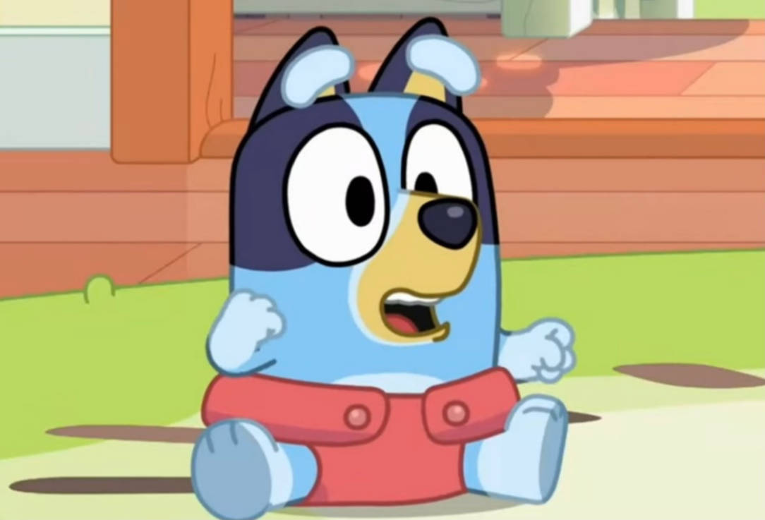 Bluey, red diaper, blue heeler puppy, SD Desktop Wallpaper