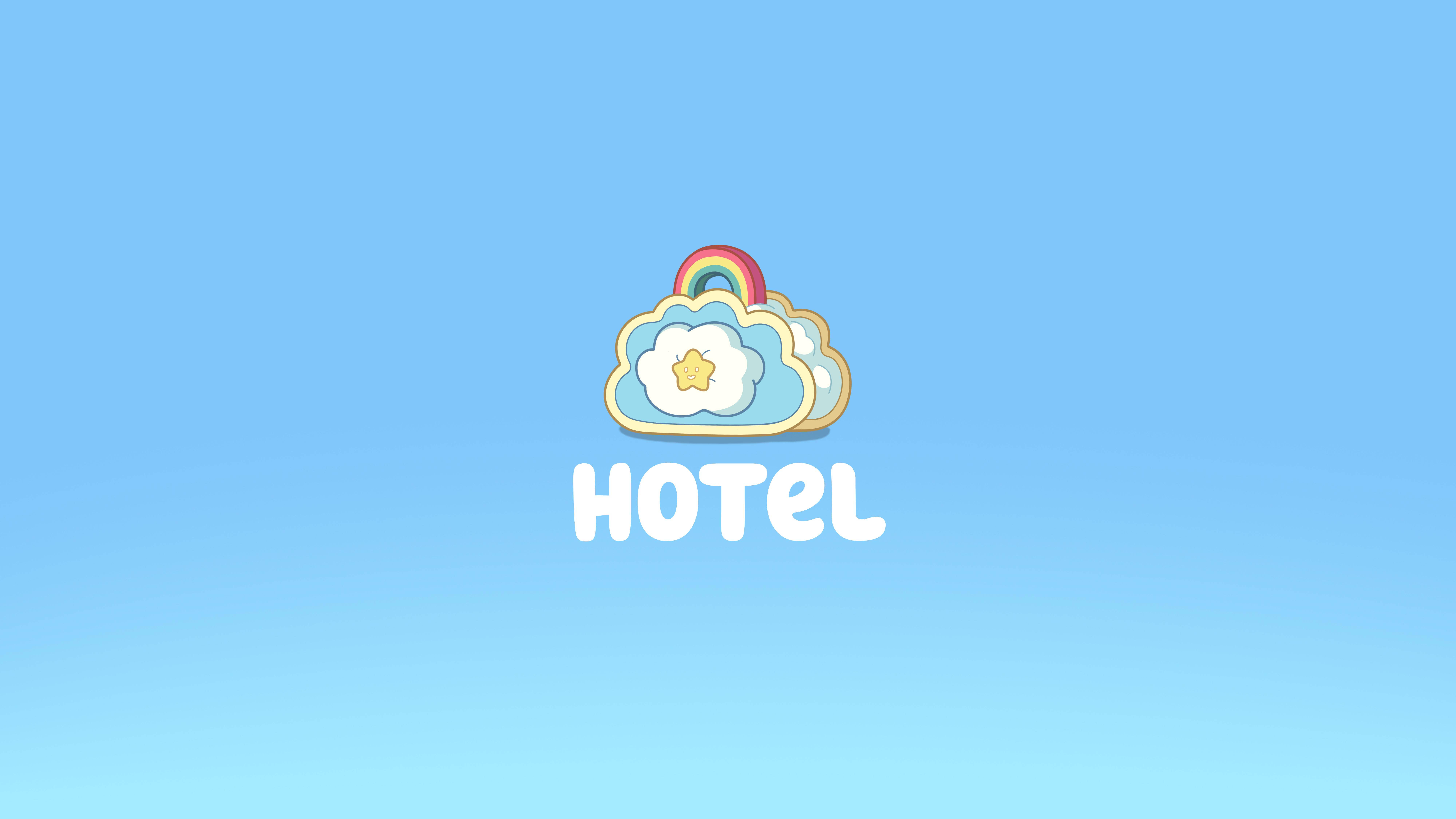 Bluey, hotel, yellow star, 8K Desktop Wallpaper