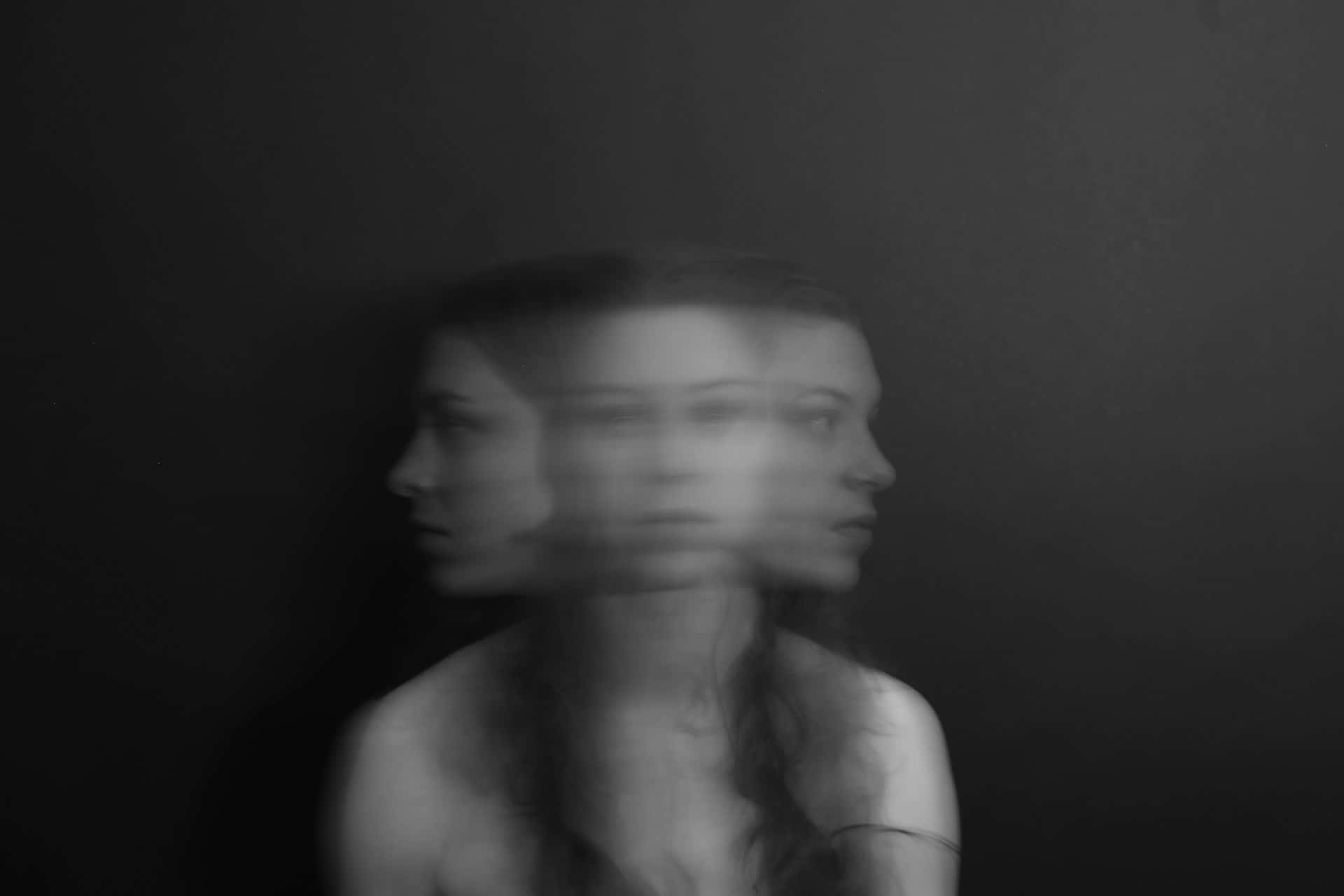 Psychosomatic Expression, blurry portrait, monochrome portrait, Full HD Desktop Wallpaper