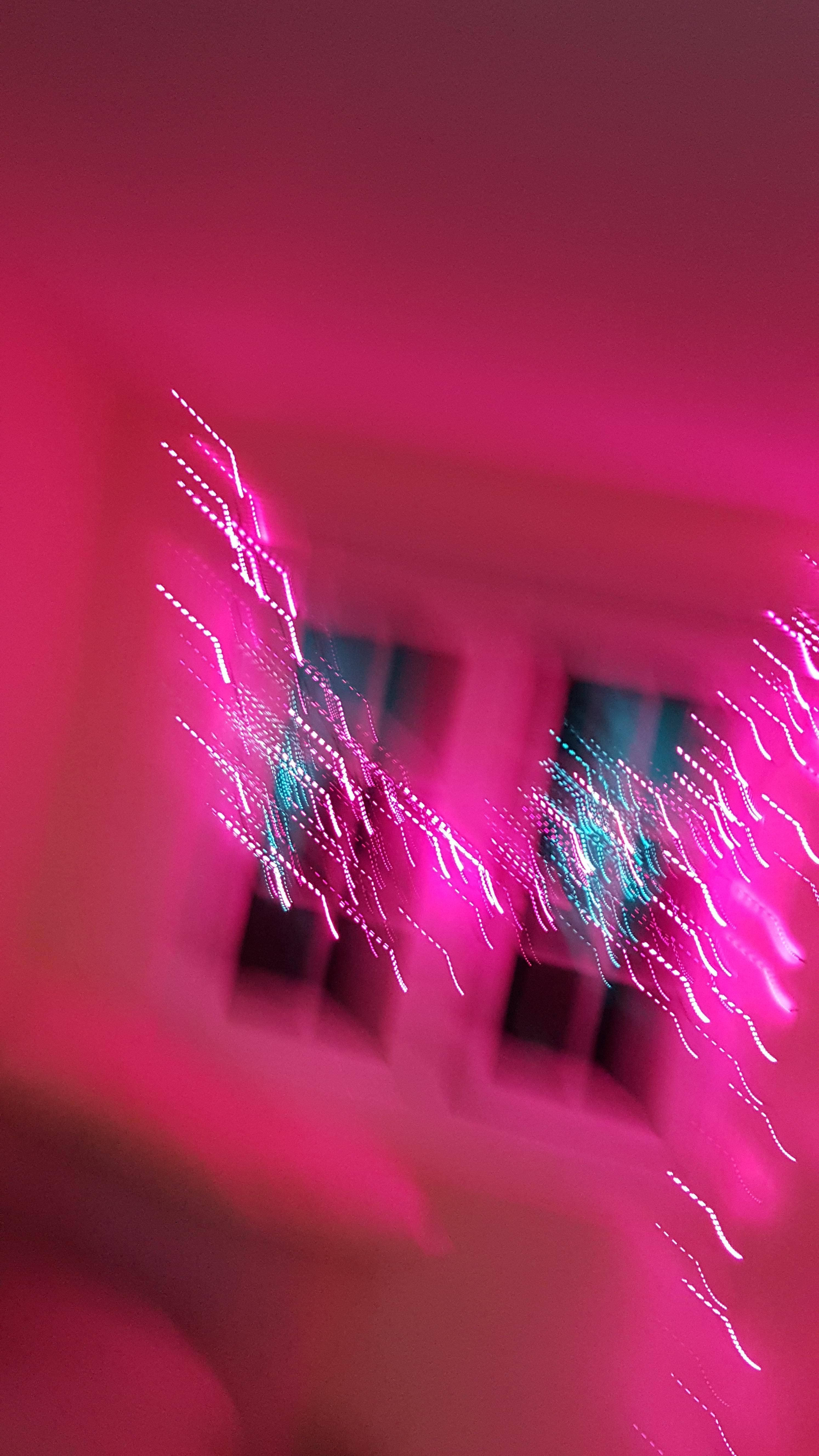 pink, cyan, light trails, 5K Phone Wallpaper