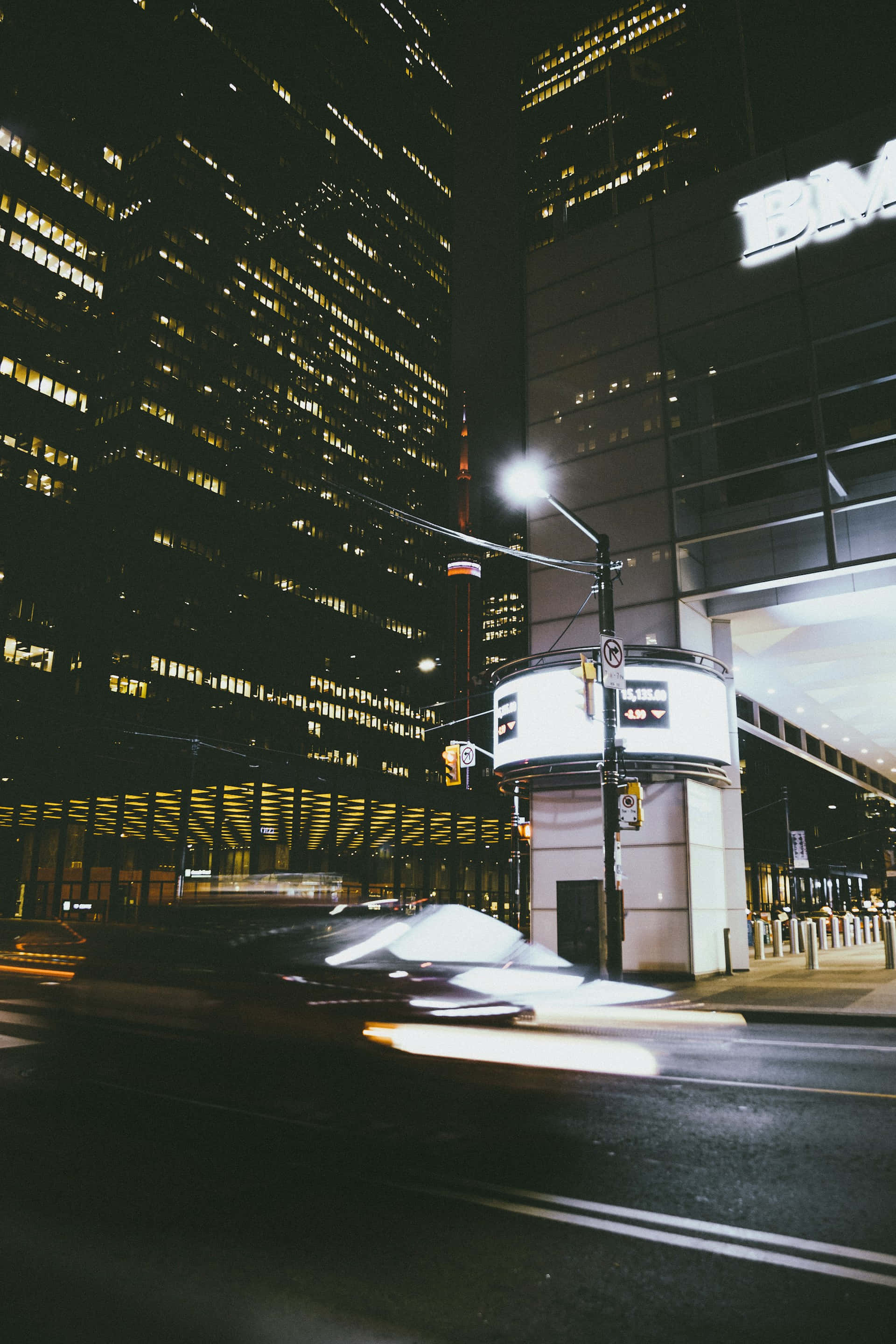 urban nightlife, nighttime cityscape, tall buildings, 2K Phone Wallpaper