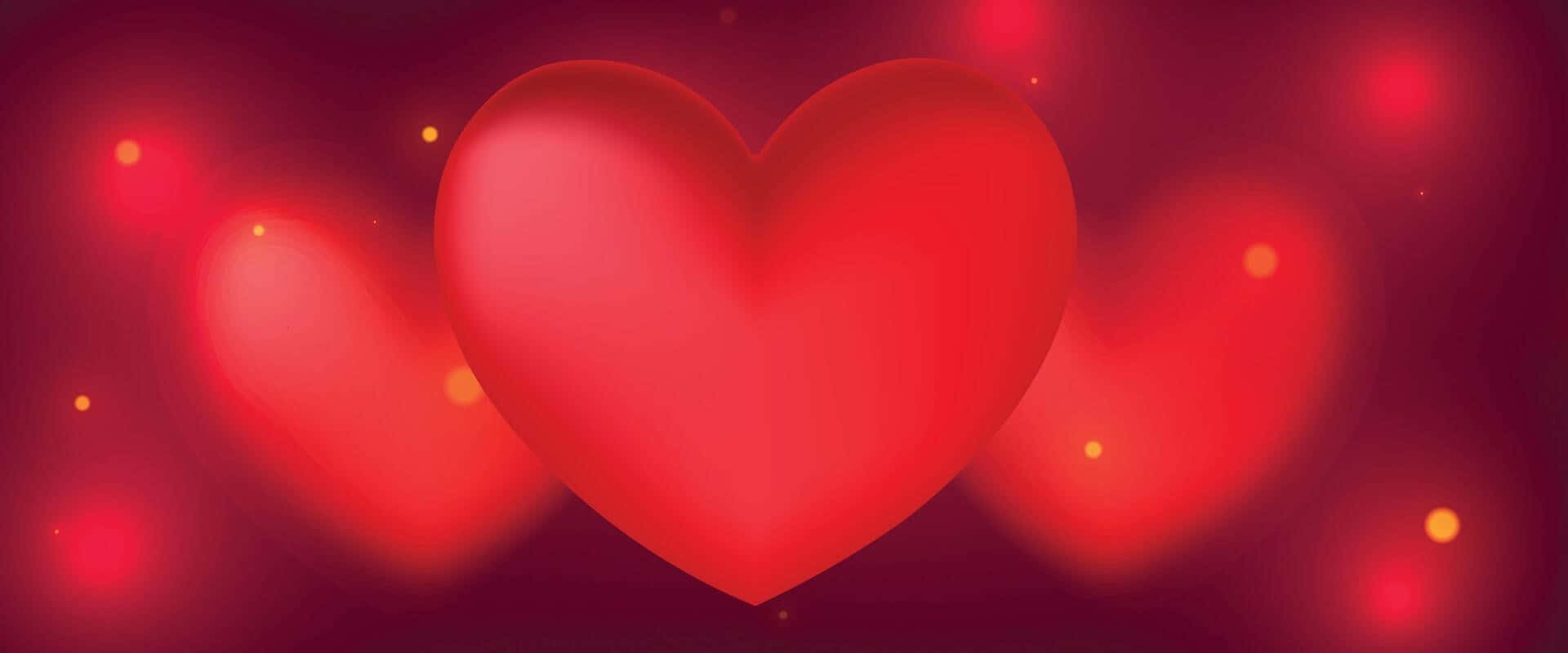 abstract blurry red heart, glowing red heart, soft blurred background, Full HD Desktop Wallpaper