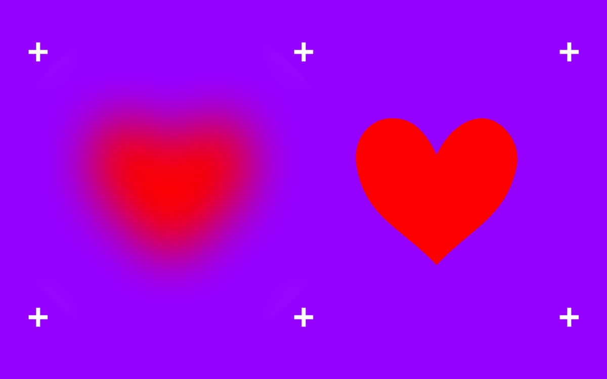 Contrasting Hearts, purple background, red hearts, SD Desktop Wallpaper