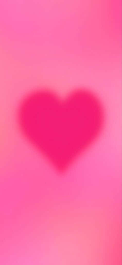 pink heart, vibrant pink, gradient pink background, SD Phone Wallpaper