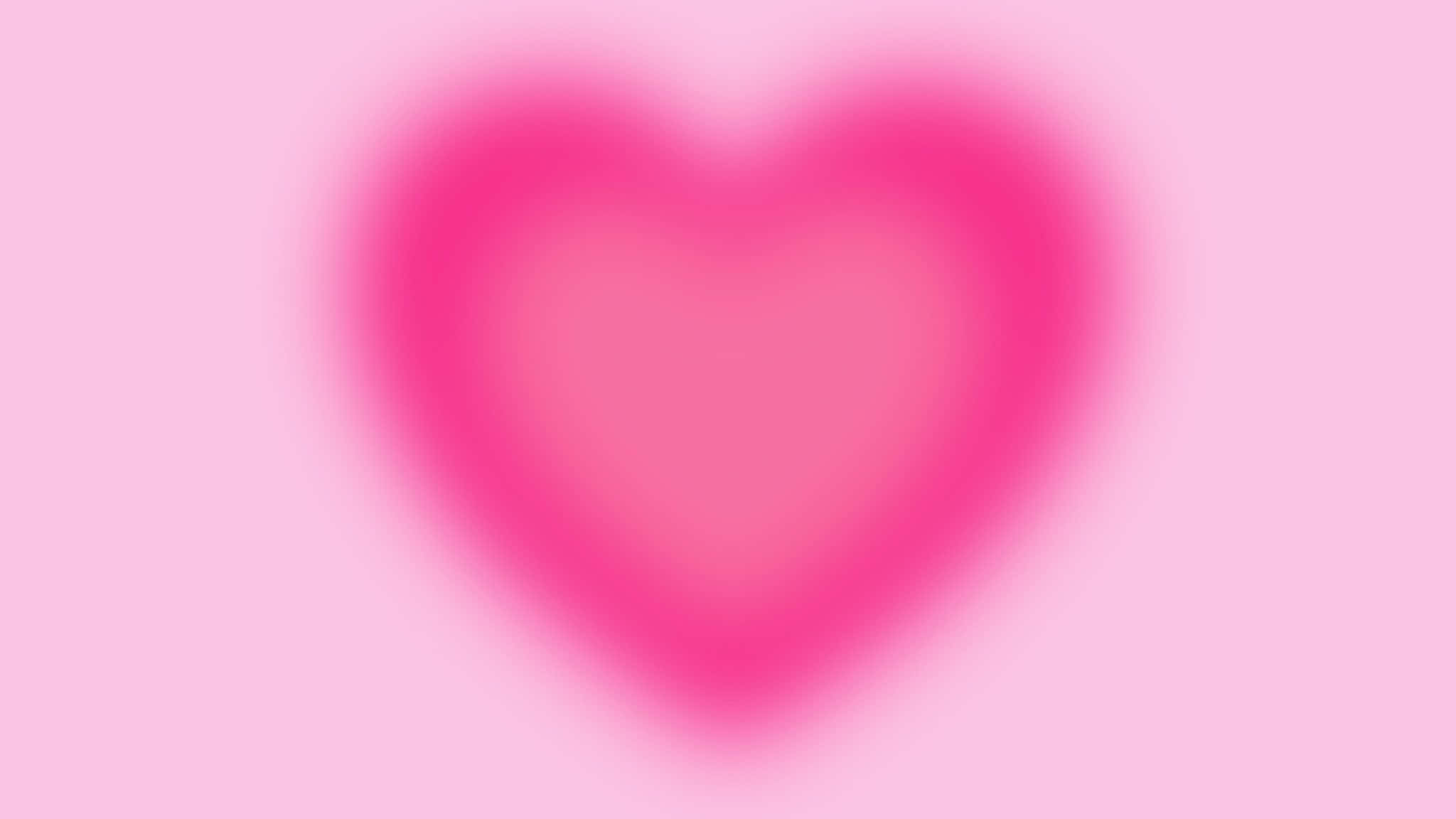 abstract blurry heart, gradient pink tones, pastel pink background, Full HD Desktop Wallpaper