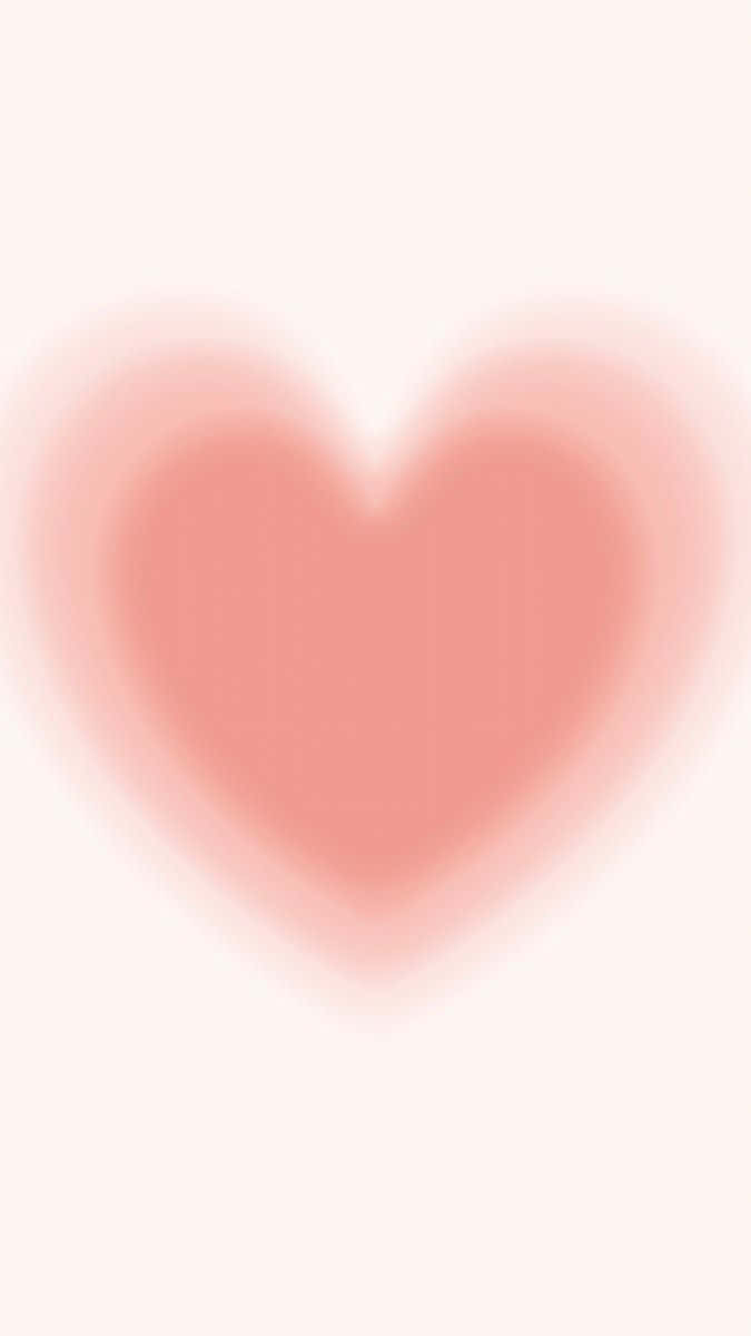 soft focus heart shaped graphic, glowing heart shape, gentle pink hues, SD Phone Wallpaper