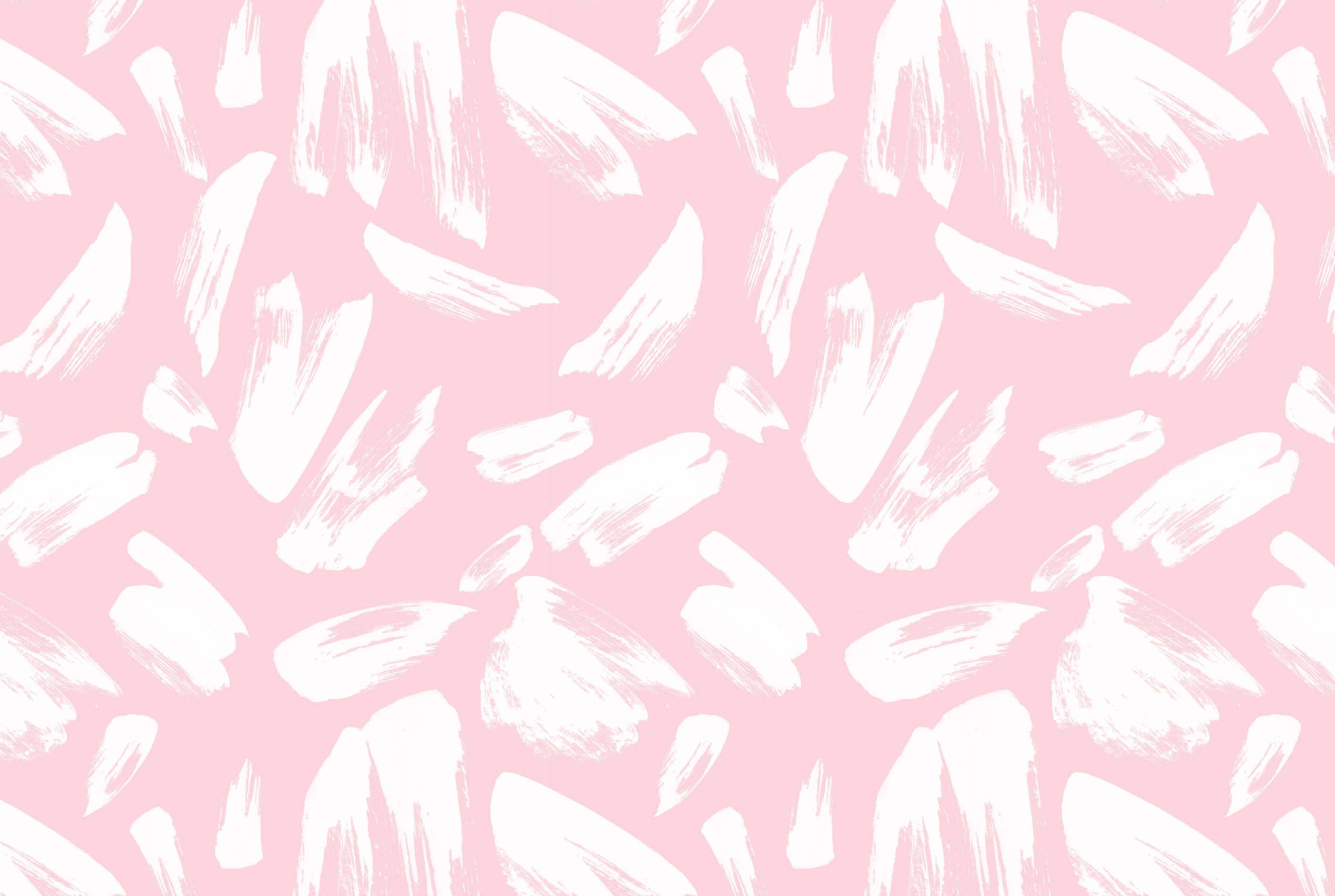 blush pink, white brushstroke marks, soft pink background, 2K Desktop Wallpaper