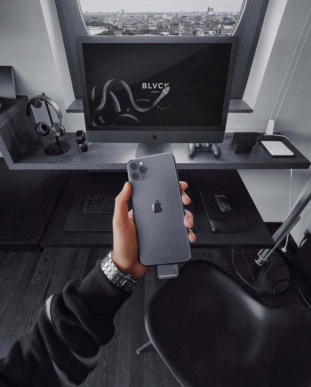 Blvck Paris, iPhone 11 Pro Max, dark gray, SD Phone Wallpaper