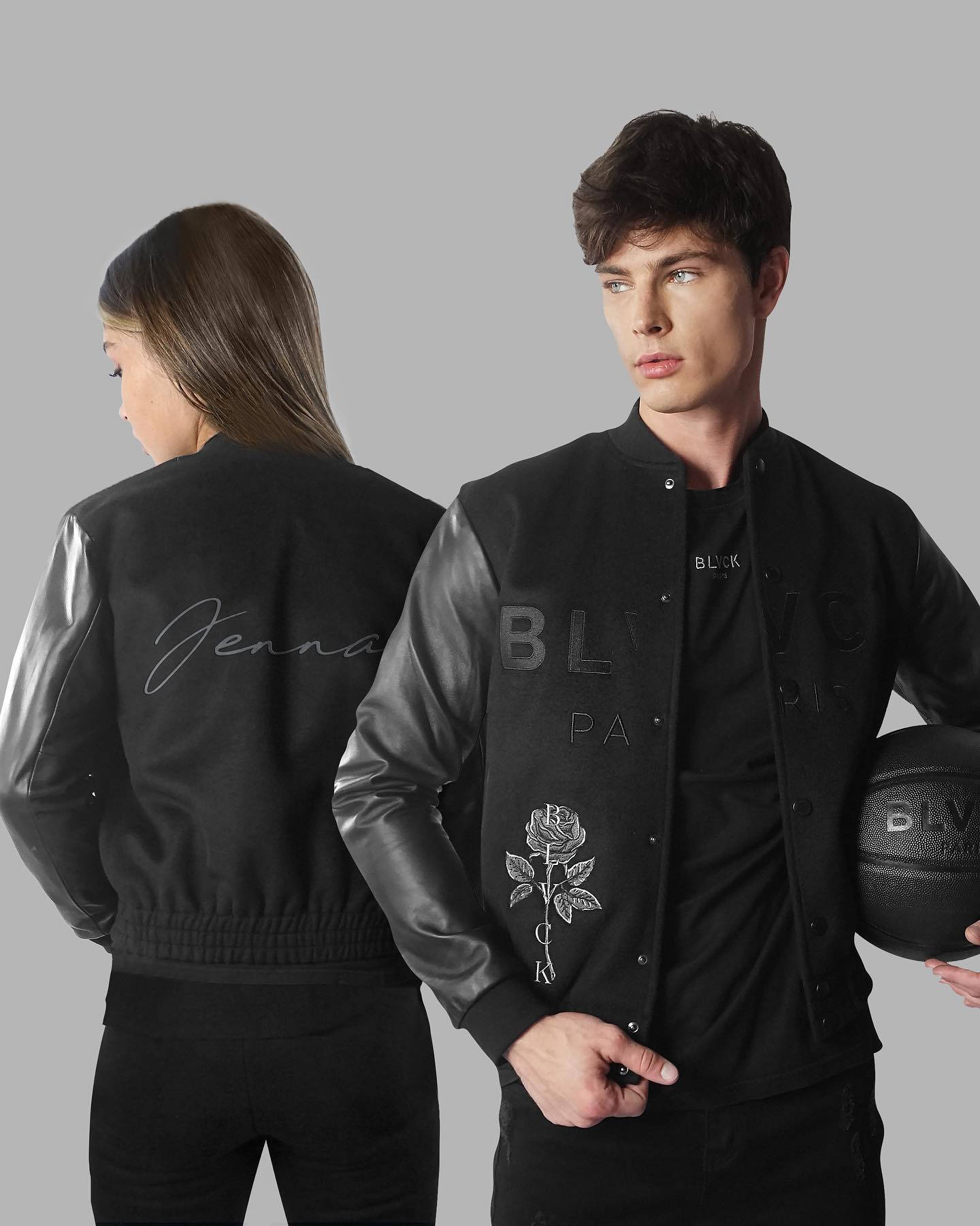 Blvck Paris, black bomber jackets, leather sleeves, HD Phone Wallpaper