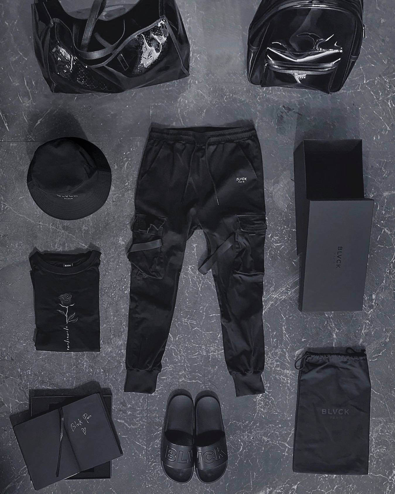 Blvck Paris, black, minimalist, HD Phone Wallpaper